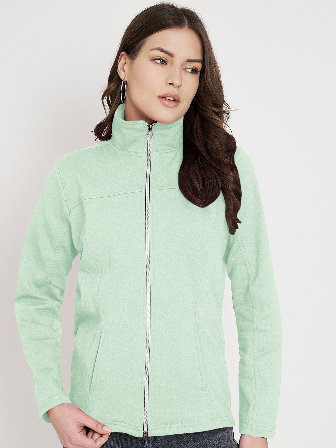 

BRINNS Mock Collar Tailored Jacket, Green