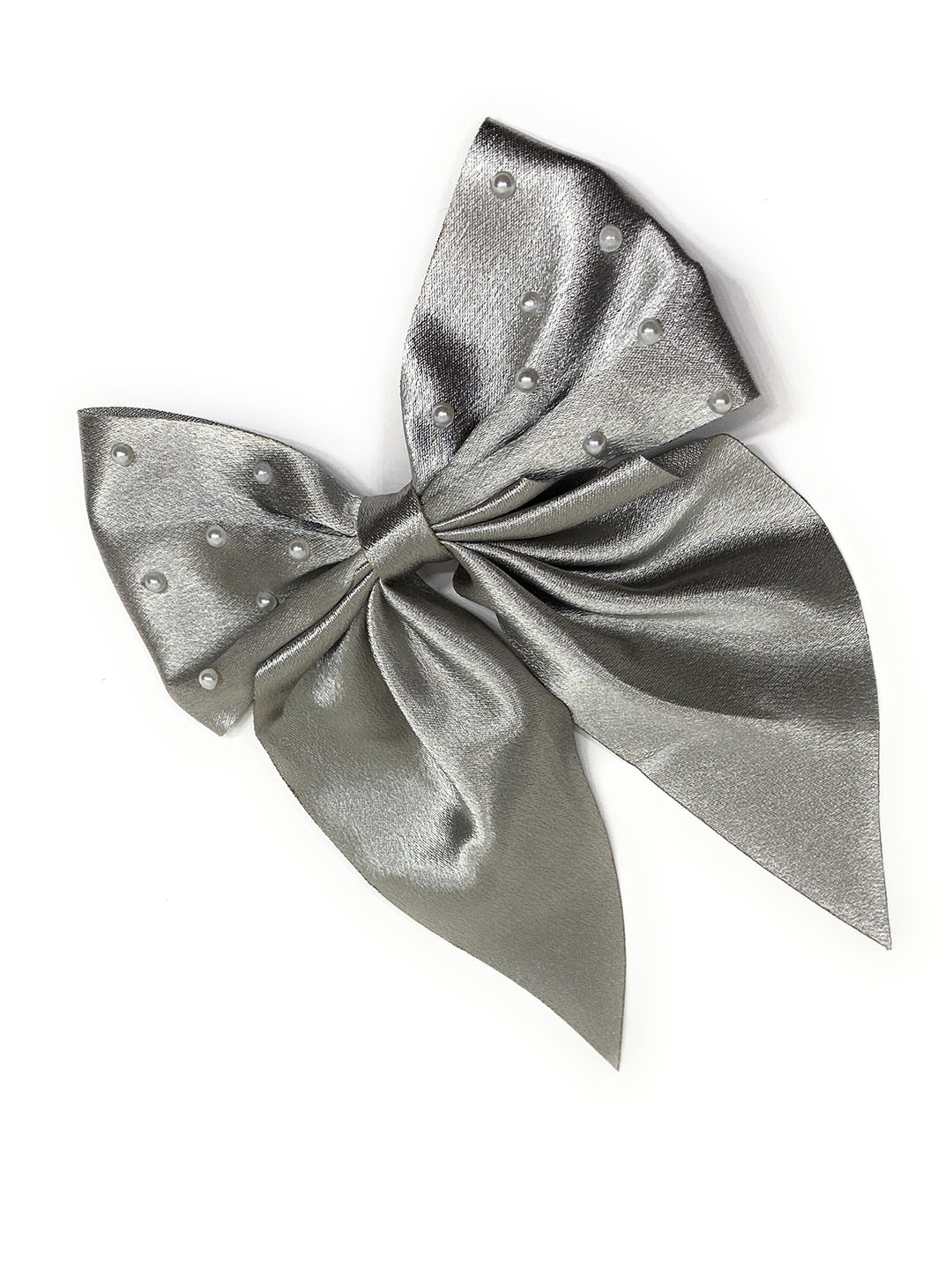 

BAESD Girls Beaded Satin Alligator Hair Clip, Grey