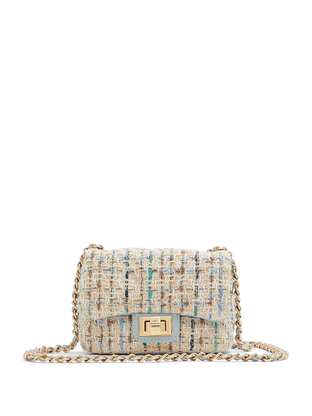 

ALDO Textured Structured Cross Body Sling Bag, Blue