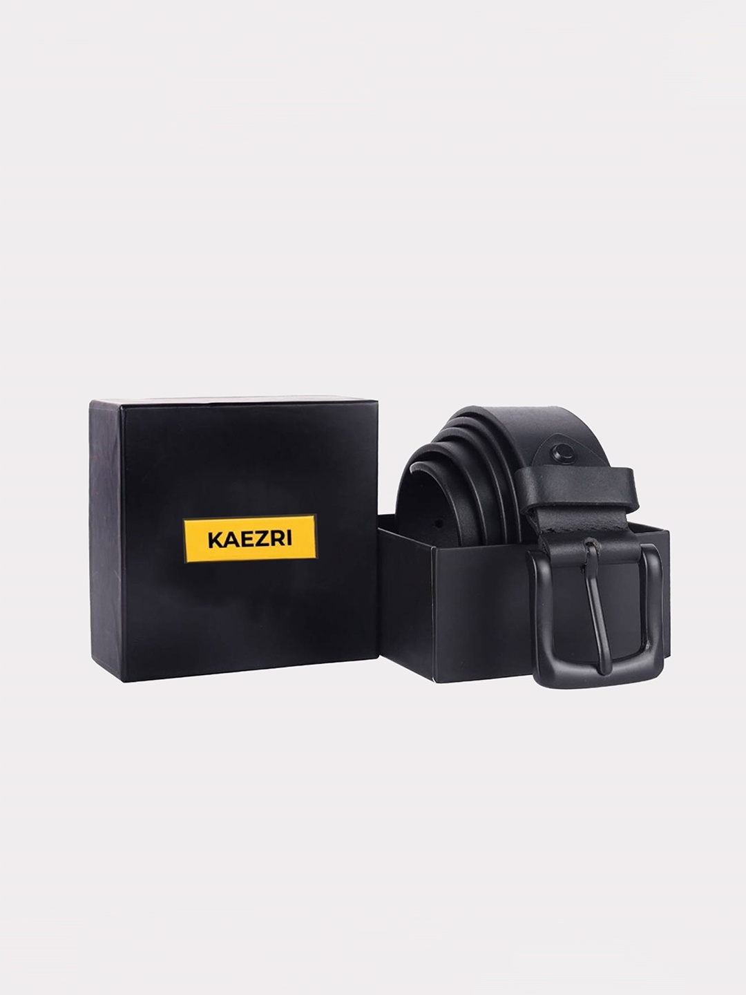 

KAEZRI Men Leather Formal Belt, Black