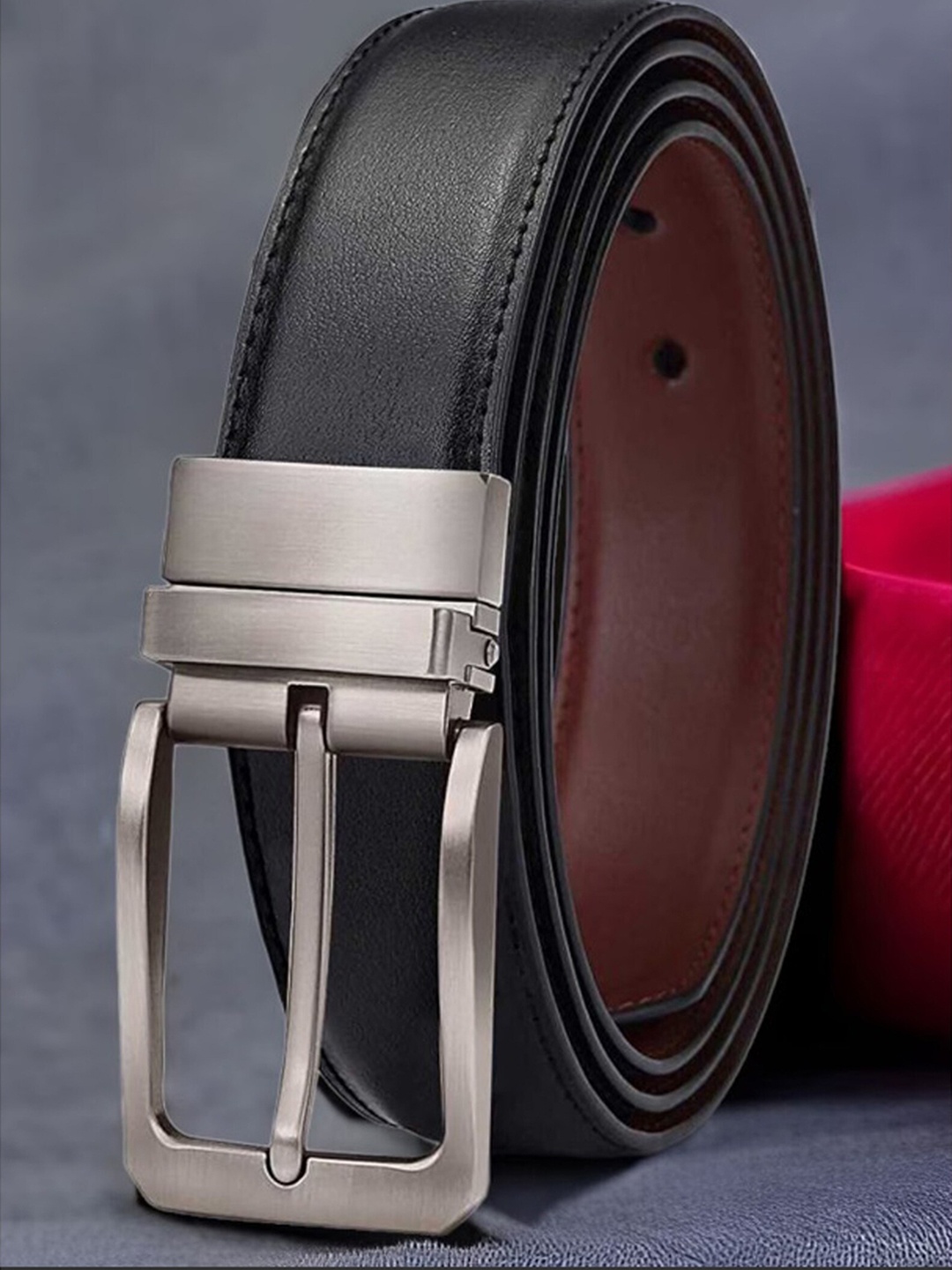 

KAEZRI Men Reversible Formal Belt, Black
