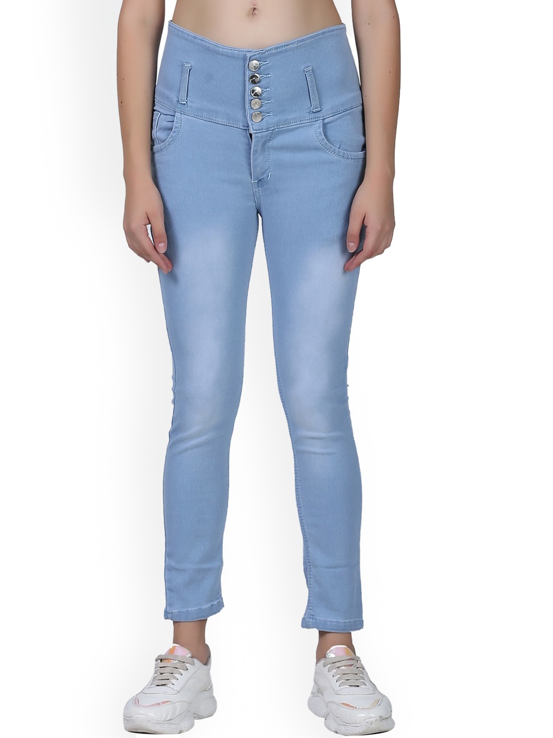 

BAESD Girls Skinny Fit Light Fade Clean Look Jeans, Blue