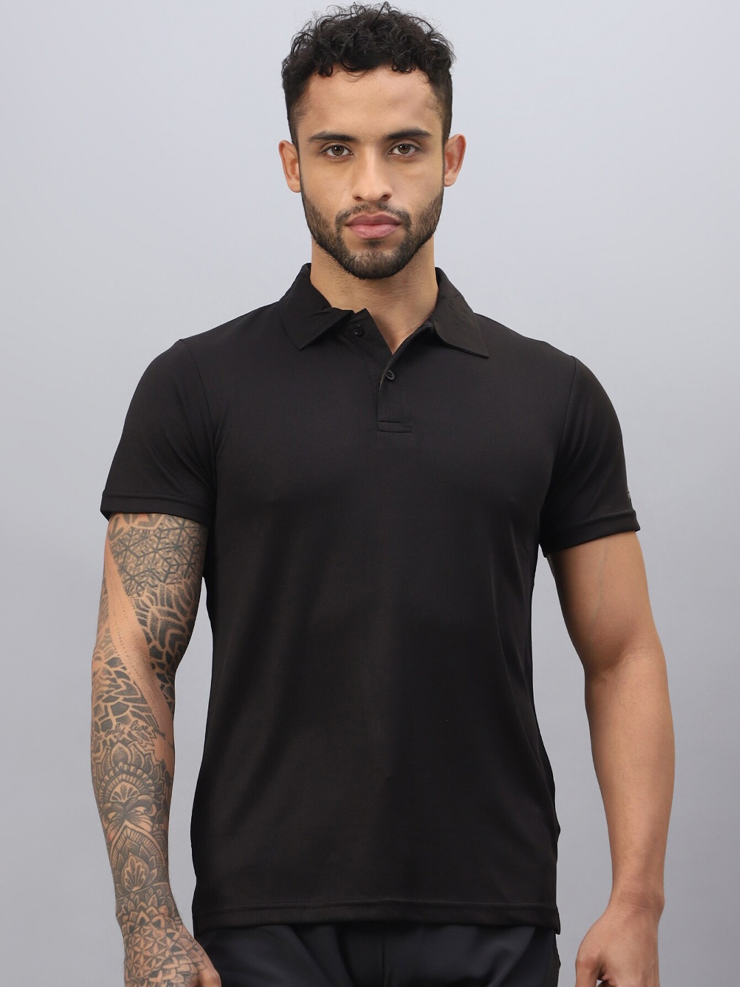 

VECTOR X Polo Collar Short Sleeves Sports T-shirt, Black
