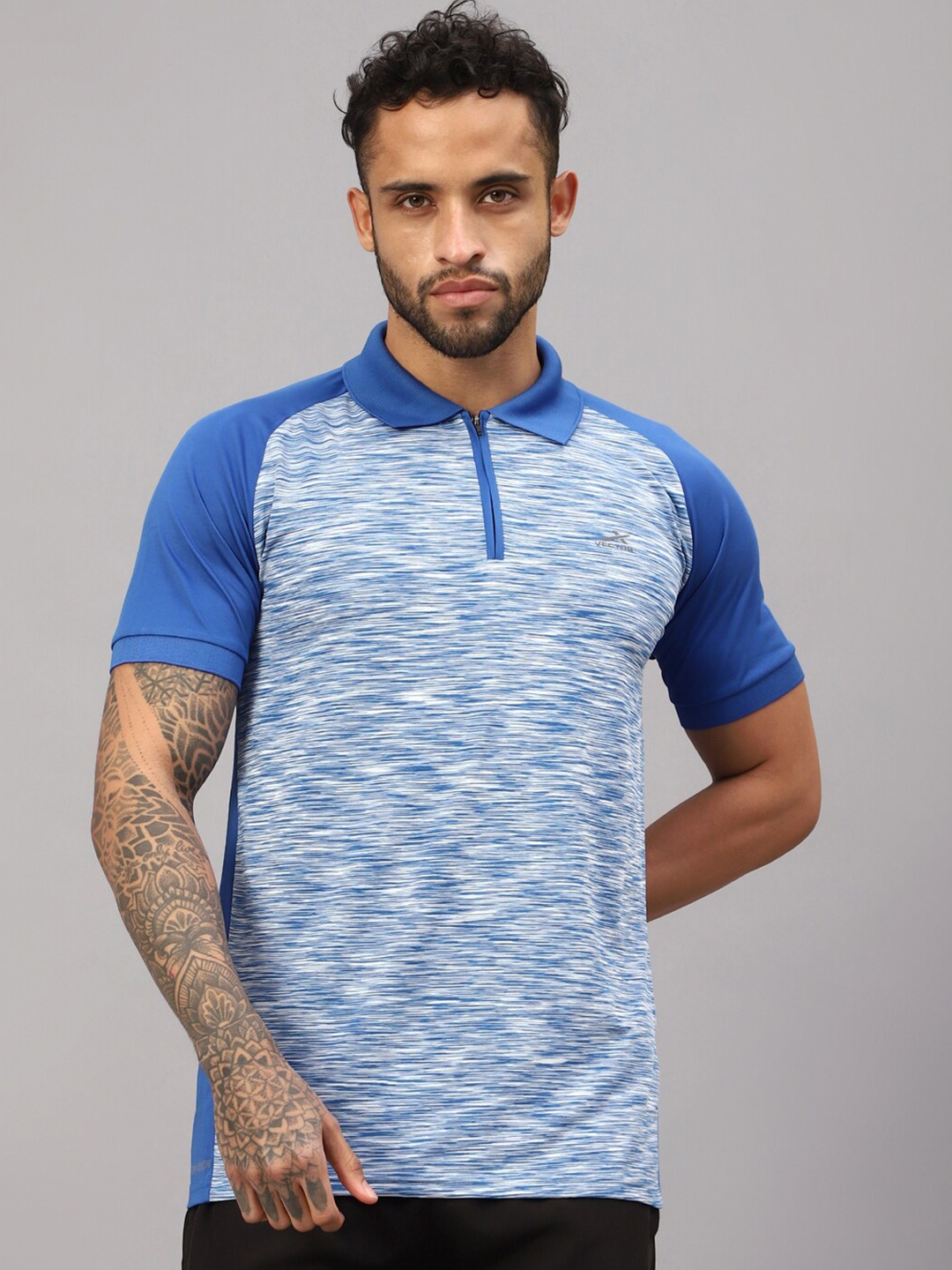 

VECTOR X Regular Fit Short Sleeves Polo Collar T-shirt, Blue