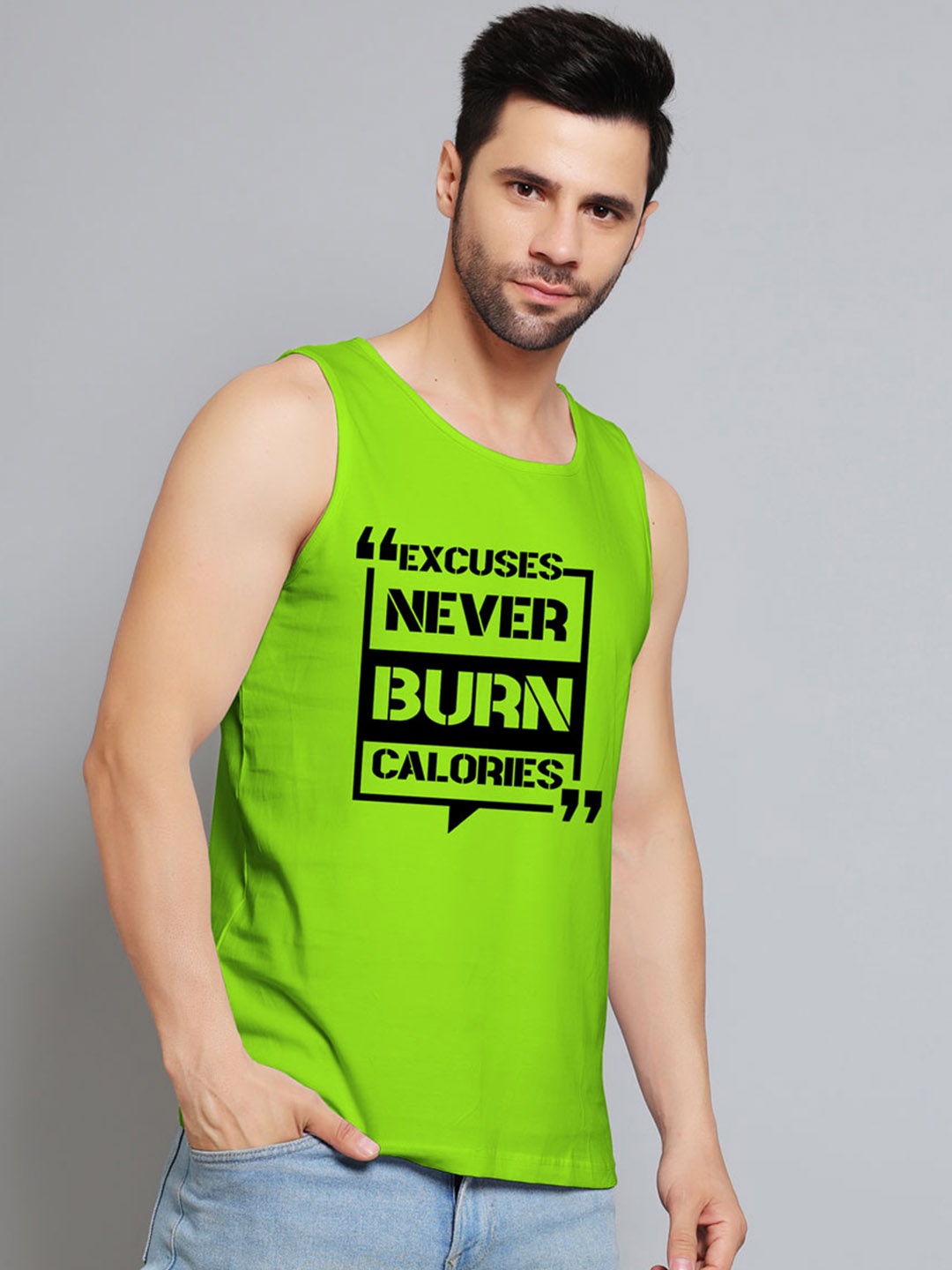 

Juxar Printed Cotton Rich Sleeveless Innerwear Vests JXR-025SAN-GN-XS, Green