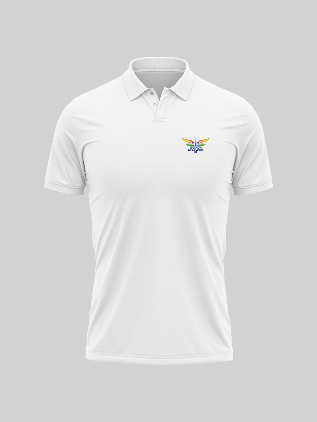 

FanCode Unisex Lucknow Super Giants Printed Polo Collar Cotton T-shirt, White