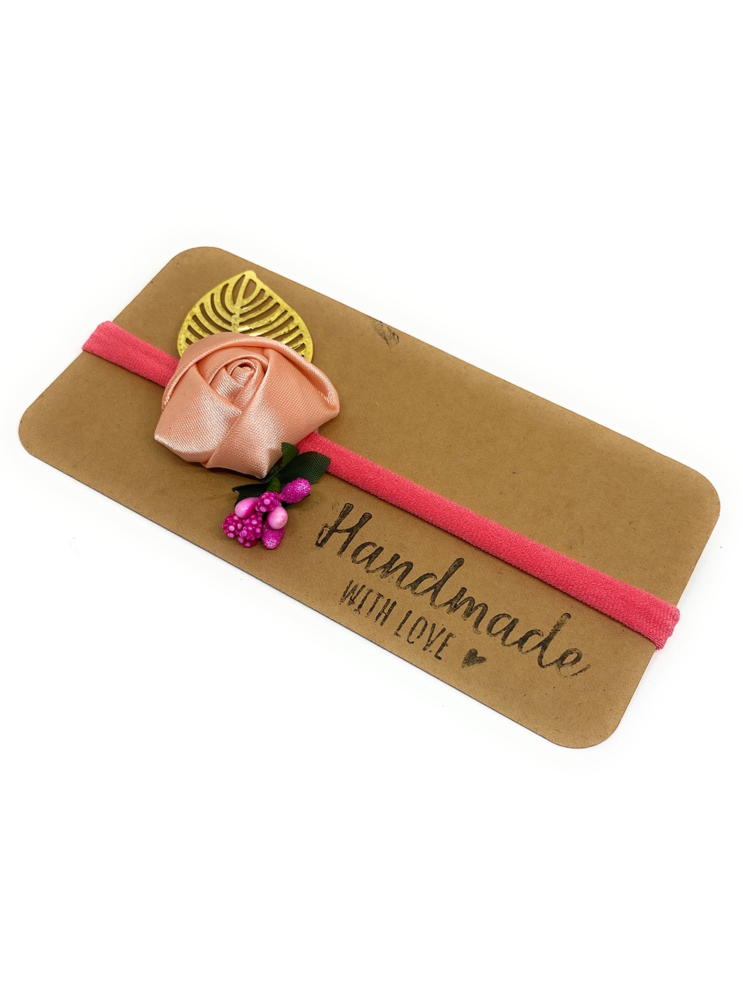 

BAESD Girls Rose Broch Detailed Hairband, Peach