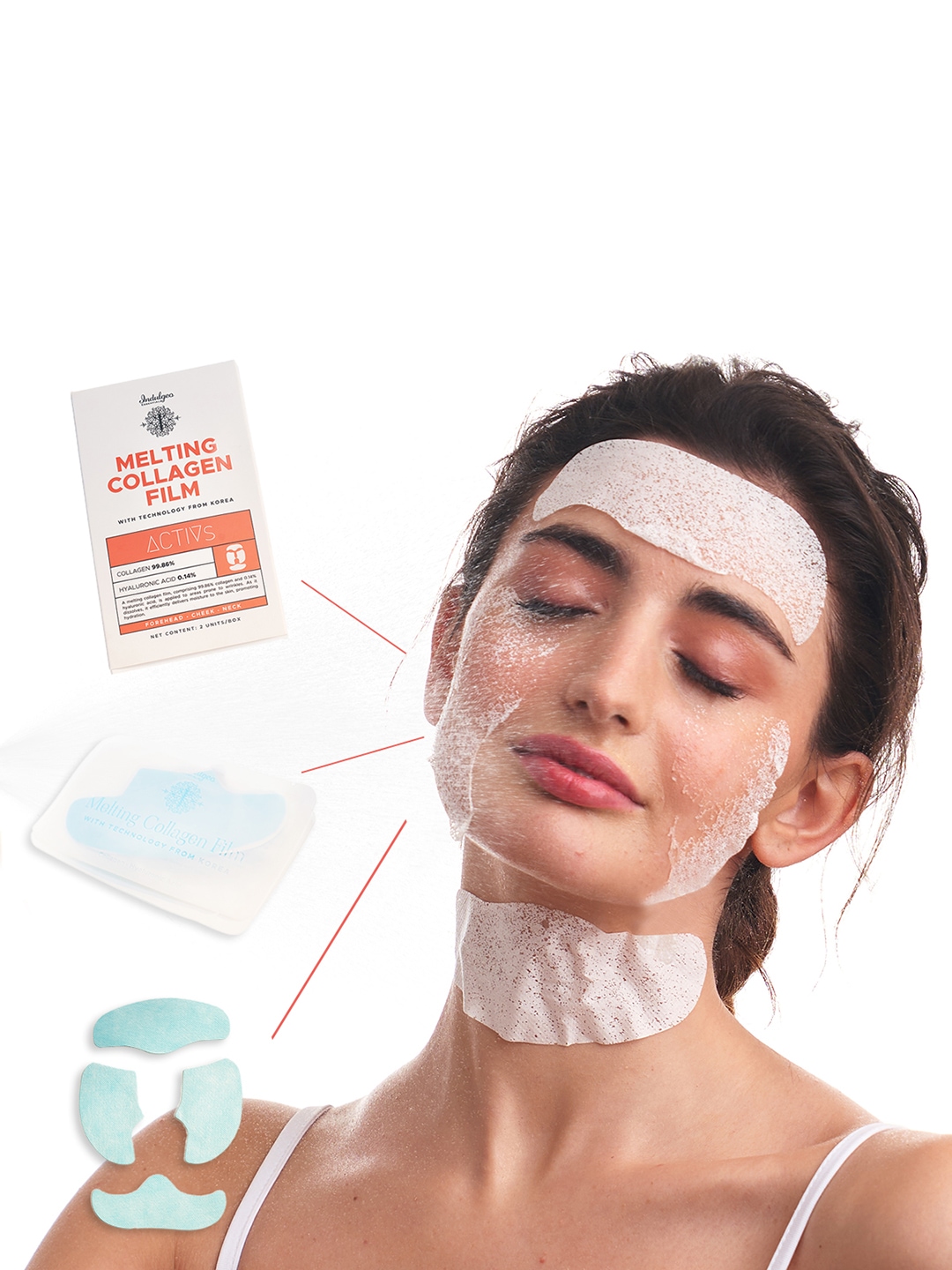 

Indulgeo Essentials Melting Collagen Film Patches For Face - 2 Units/ 8Pcs, White