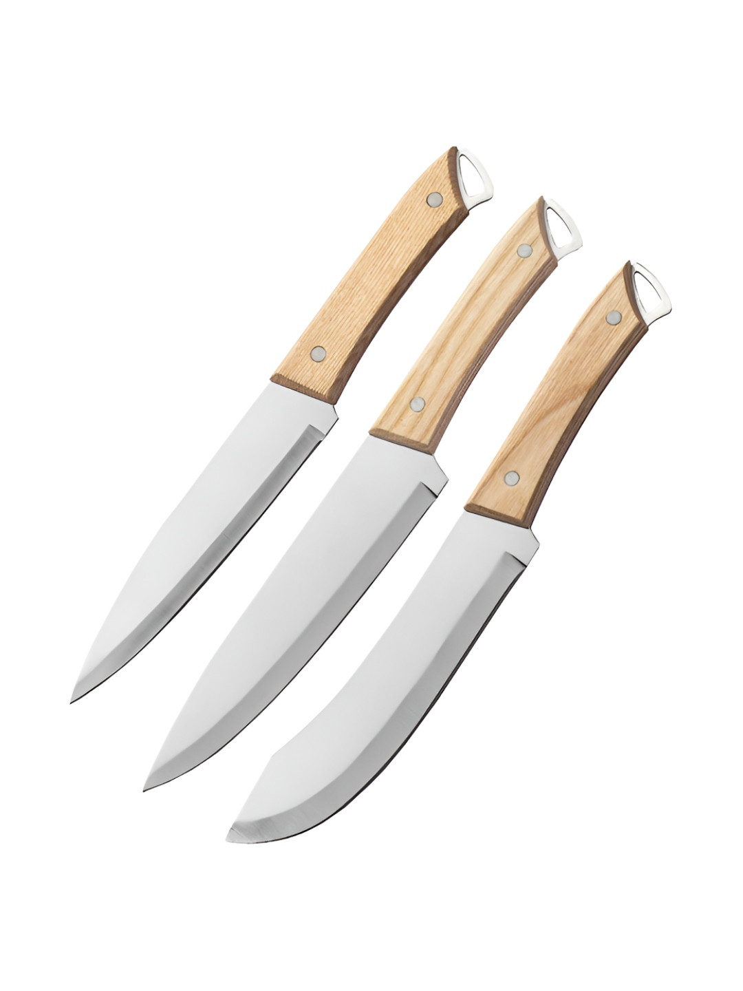 

P-Plus International Silver Toned 3 Pieces Stainless Steel Kitchen Knives