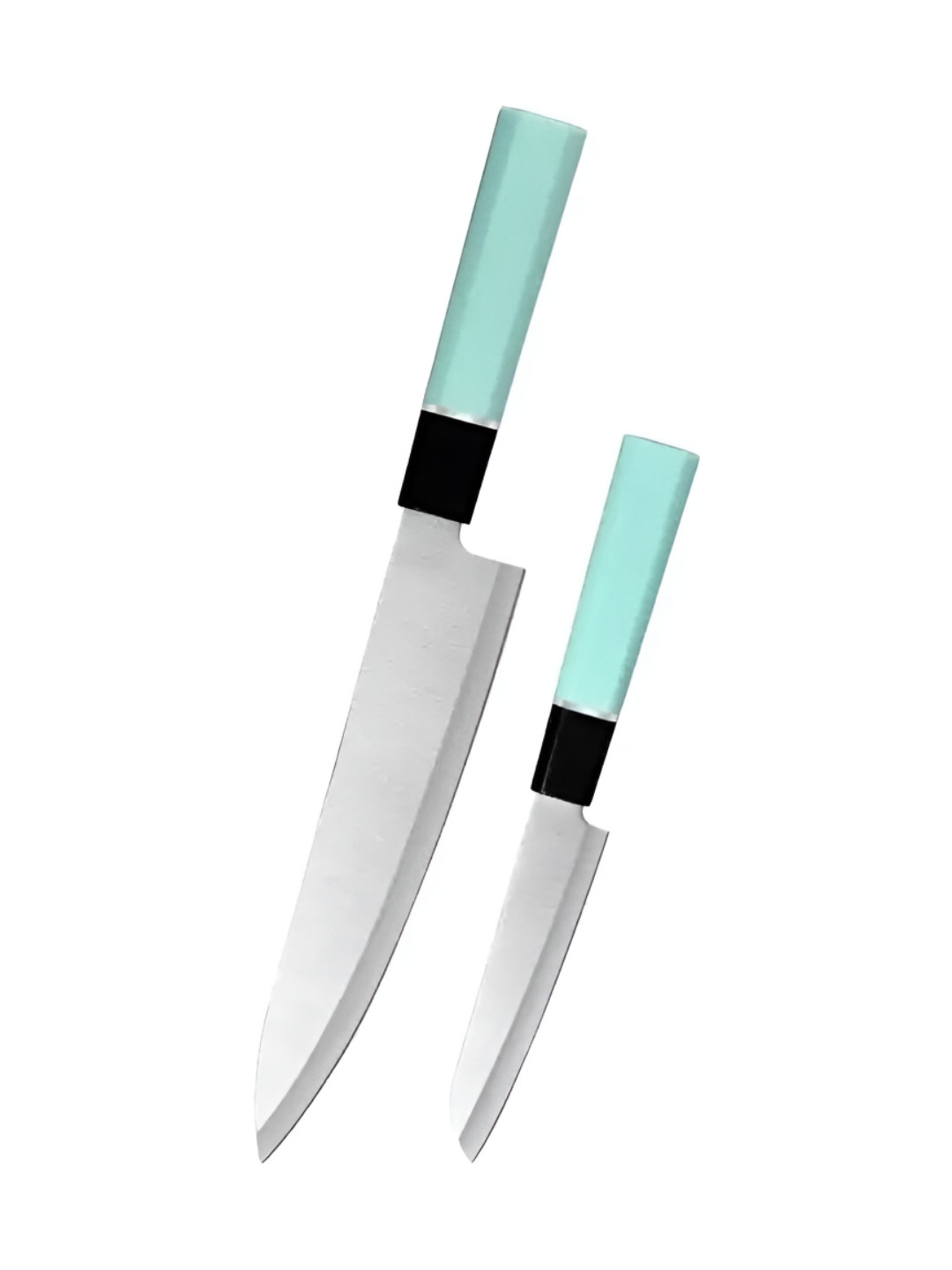 

P-Plus International Siver Toned 2 Pieces Stainless Steel Slicing & Cleaver Kitchen Knife, Silver