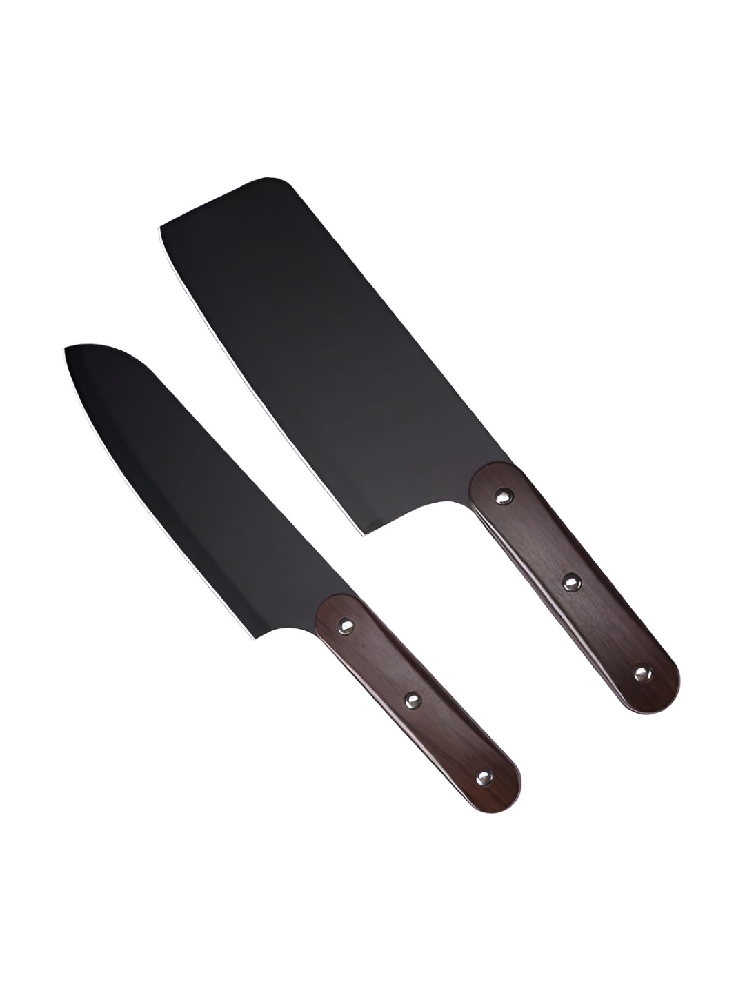 

P-Plus International Silver Toned 2 Pieces Stainless Steel Professional Chef Knife, Black