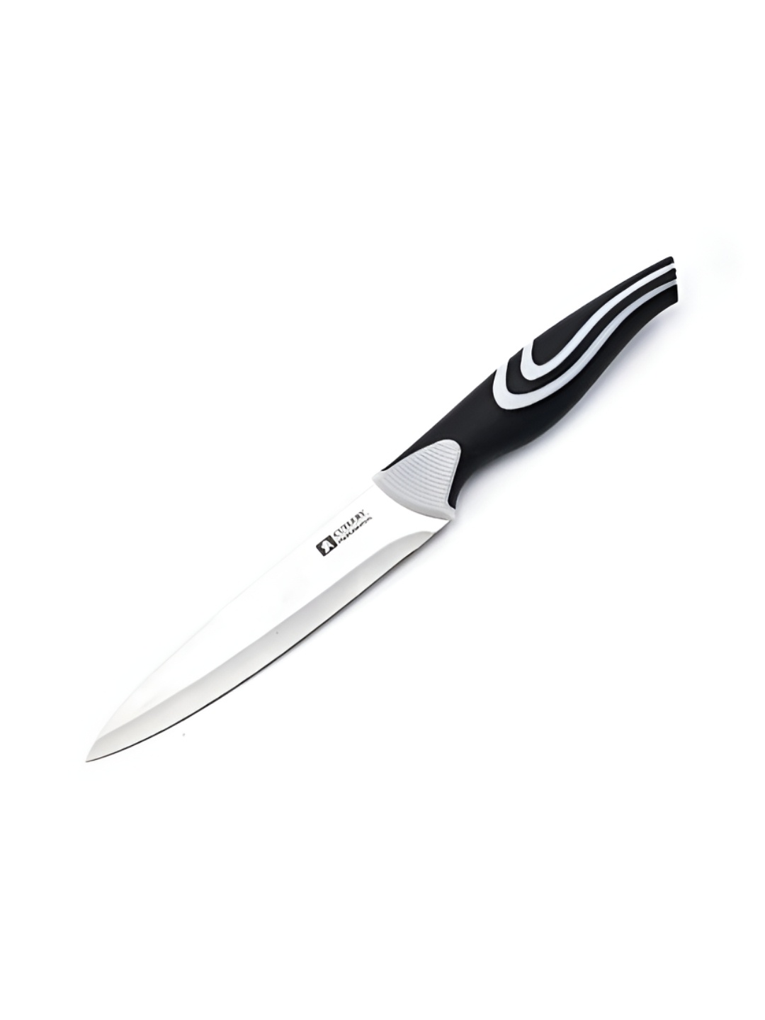 

P-Plus International Grey & Black Stainless Steel Kitchen Knife, Silver