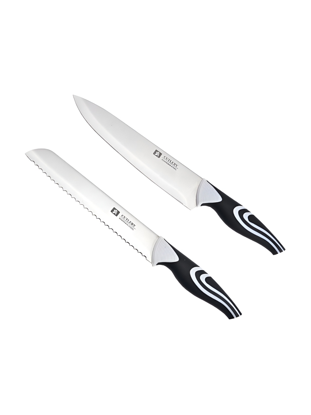 

P-Plus International Silver Toned 2 Pieces Stainless Steel Kitchen Knife