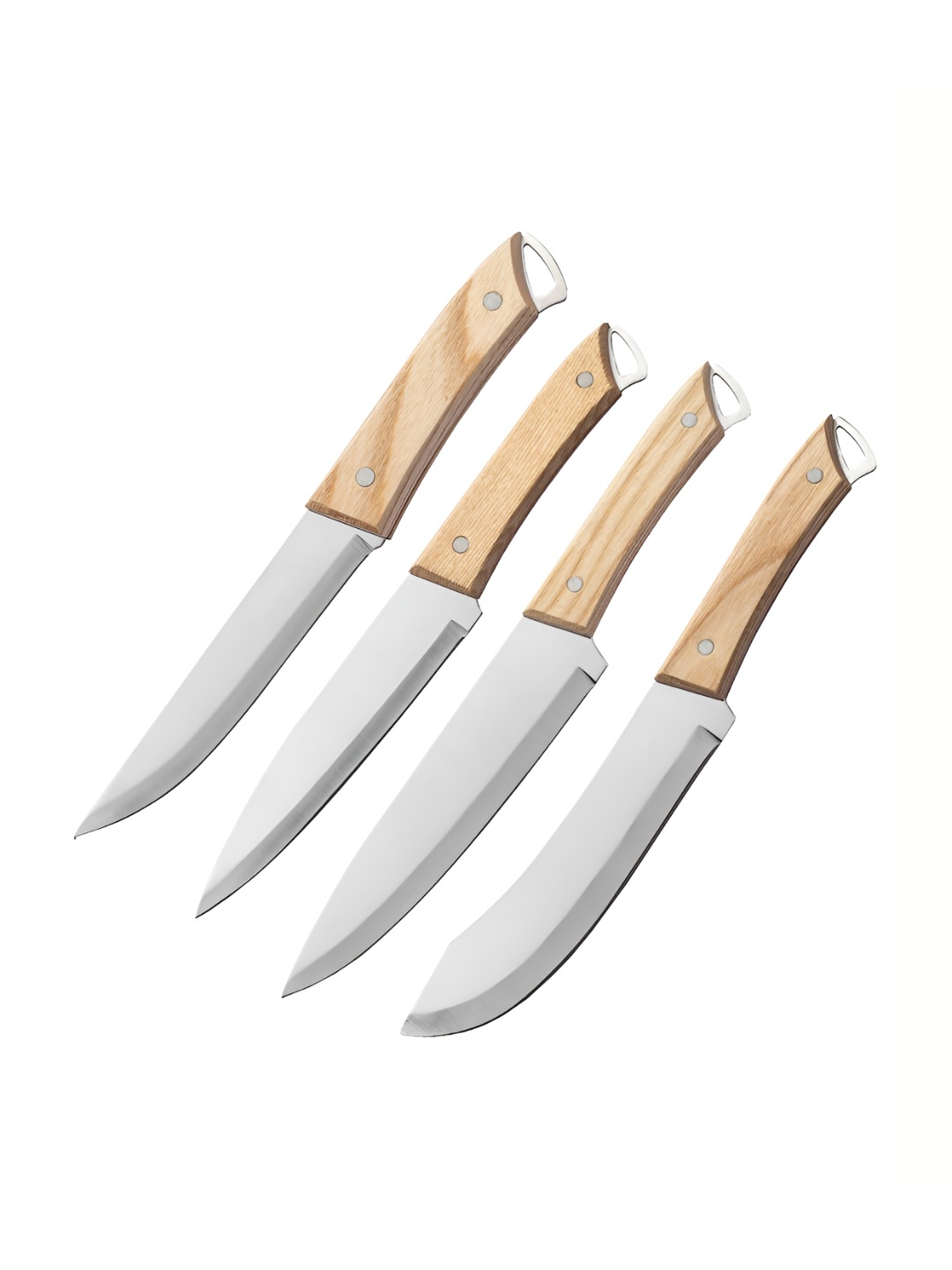 

P-Plus International 4 Pieces Brown & Silver Toned Stainless Steel Peeling Knife