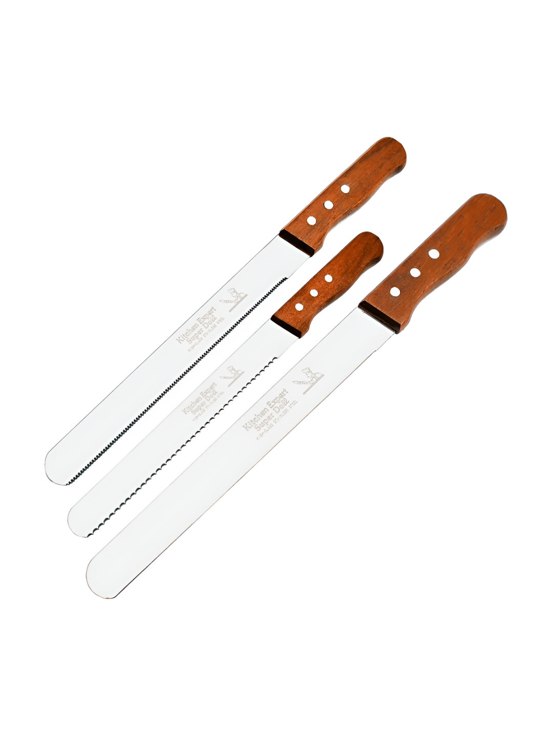 

P-Plus International 3 Pieces Stainless Steel Kitchen Knife, Silver