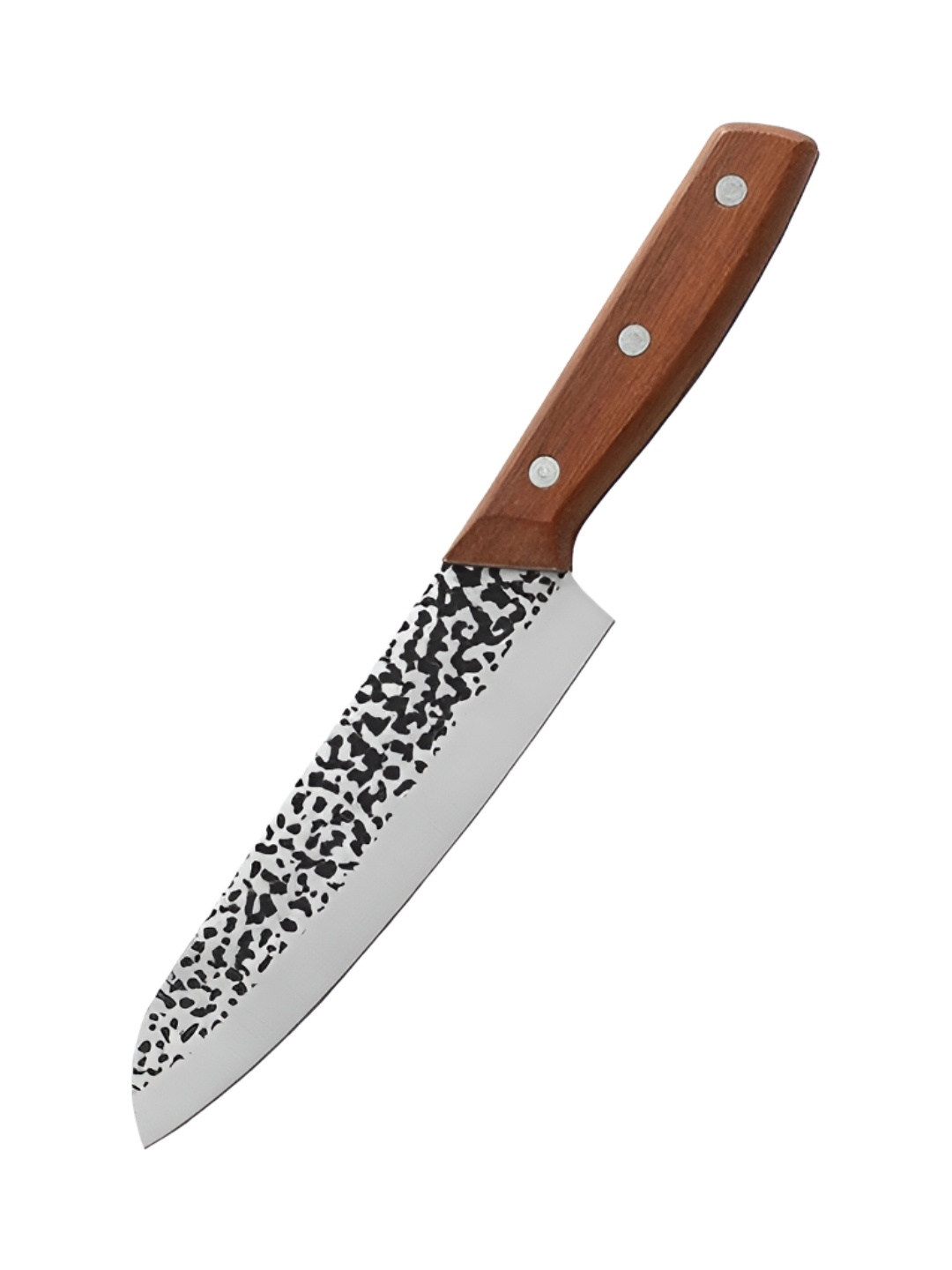 

P-Plus International Silver-Toned & Brown Stainless Steel Kitchen Knife