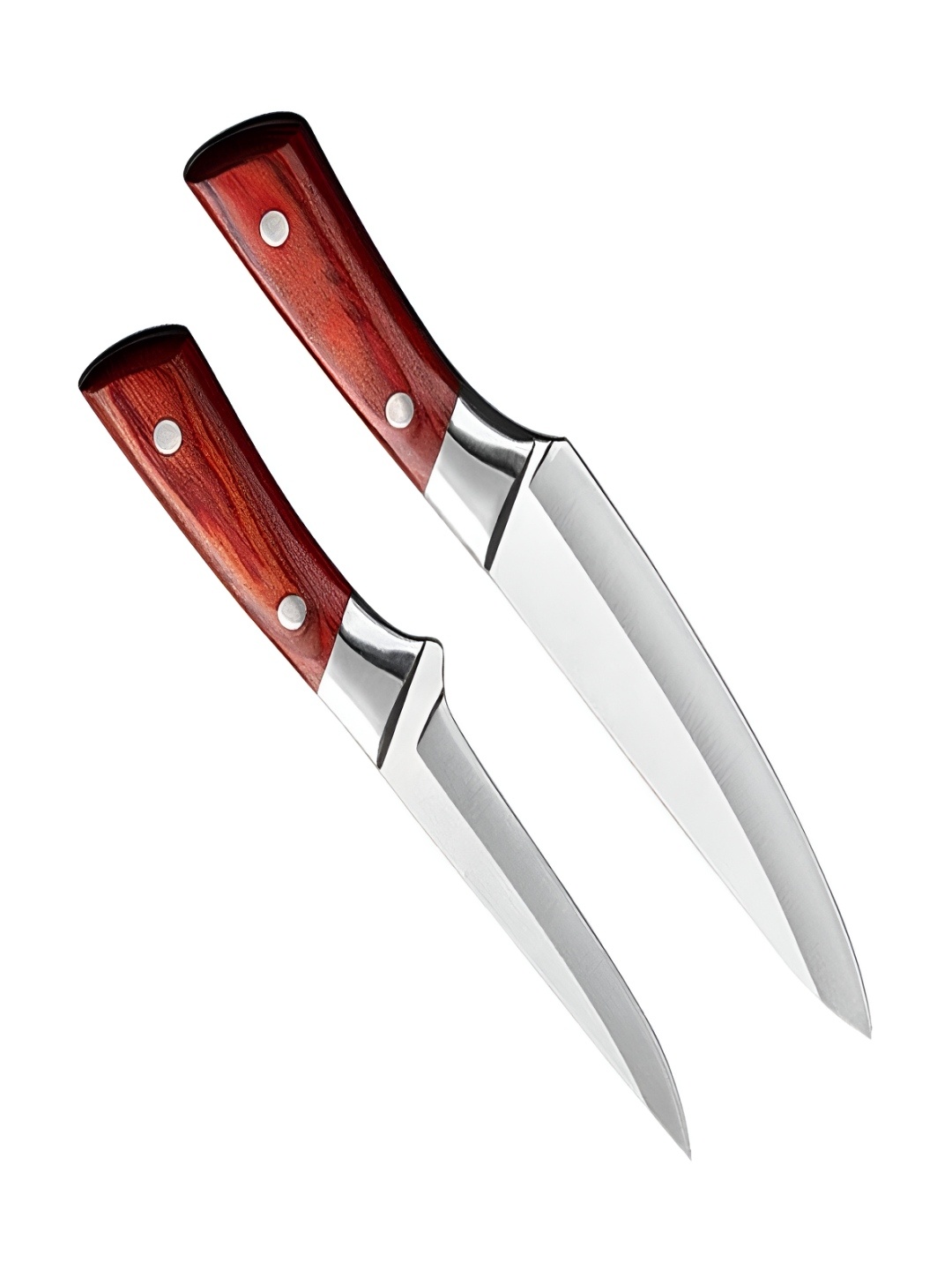 

P-Plus International Grey 2 Pieces Stainless Steel Boning Knife & Kitchen Knife, Silver