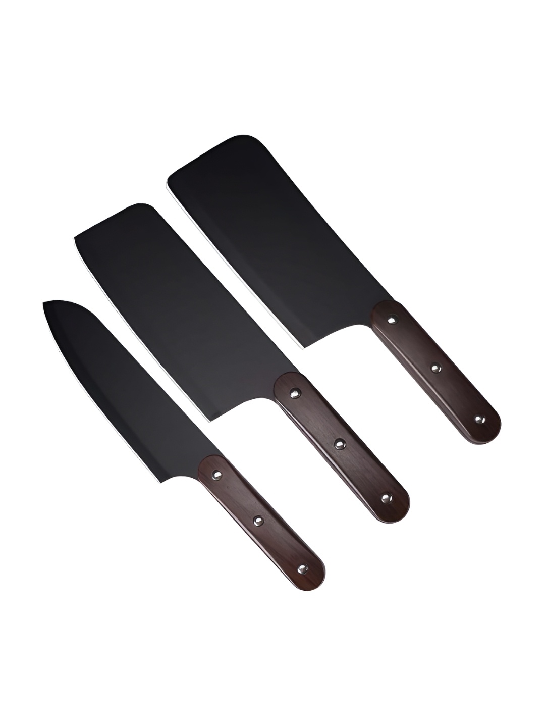 

P-Plus International Black 3 Pieces Stainless Steel Kitchen Knife