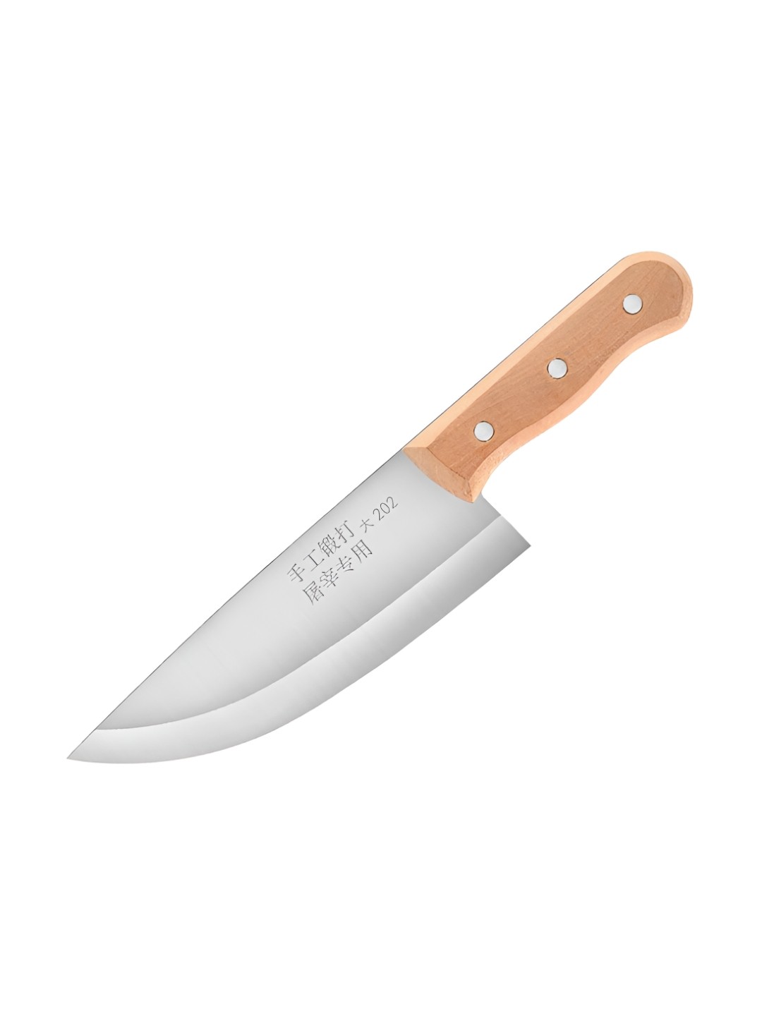 

P-Plus International Silver Toned Stainless Steel Meat Chopping Kitchen Knife