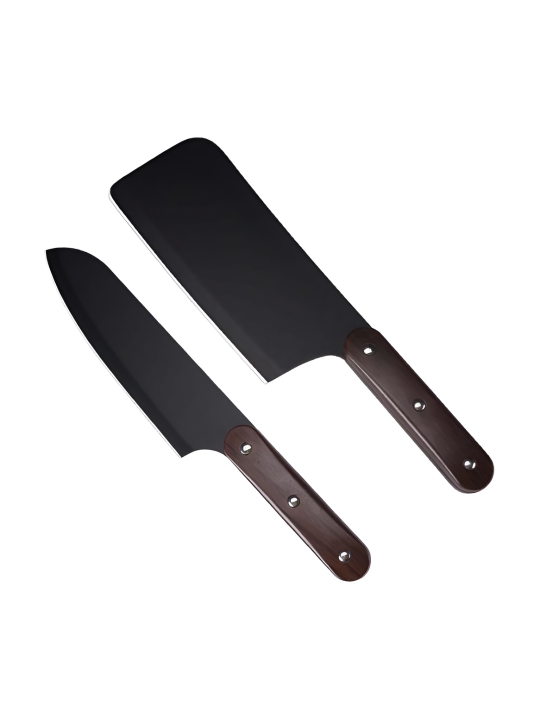 

P-Plus International 2 Pieces Stainless Steel Kitchen Knife, Black