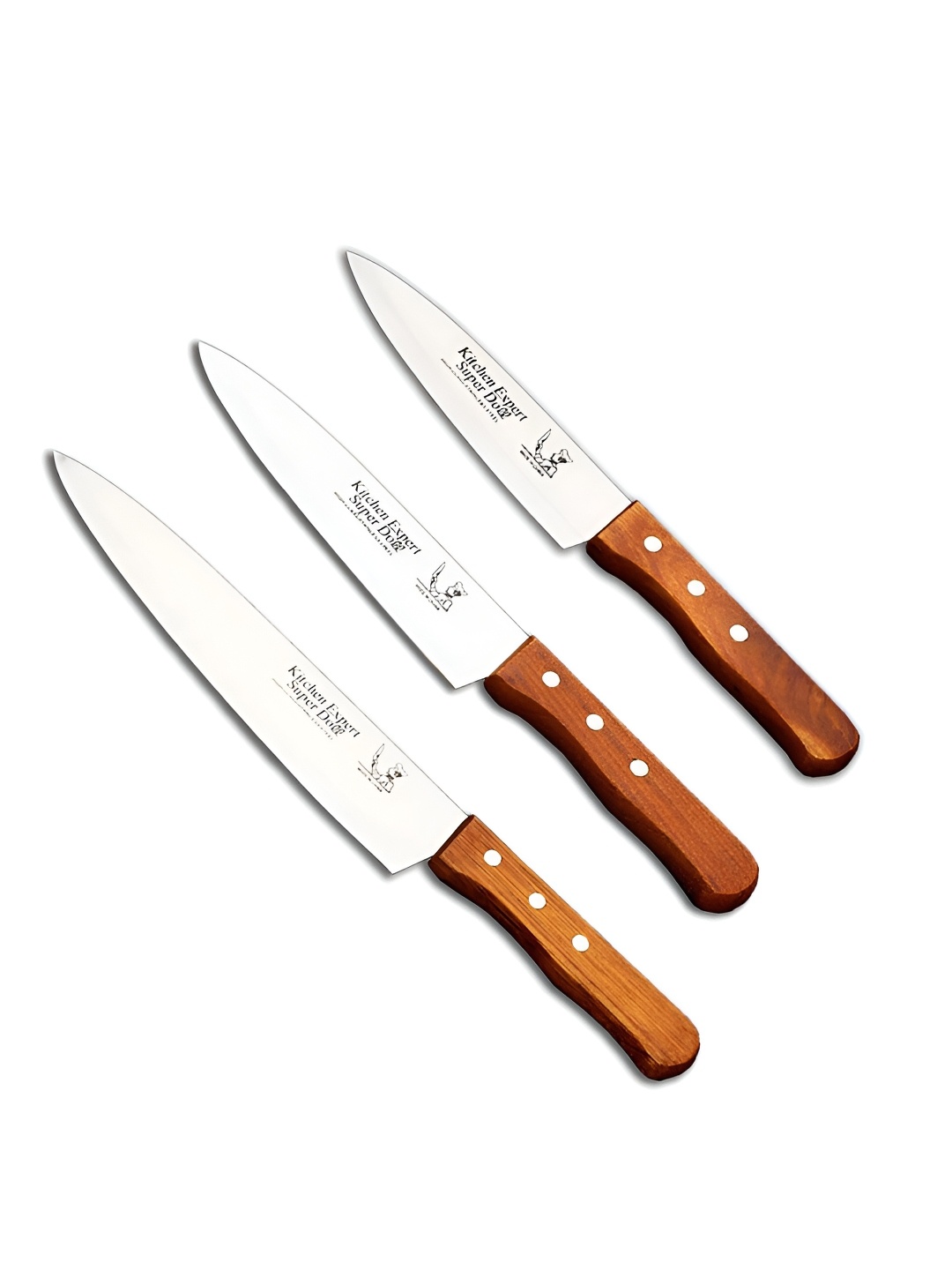 

P-Plus International 3 Pieces Stainless Steel Kitchen Knife, Silver