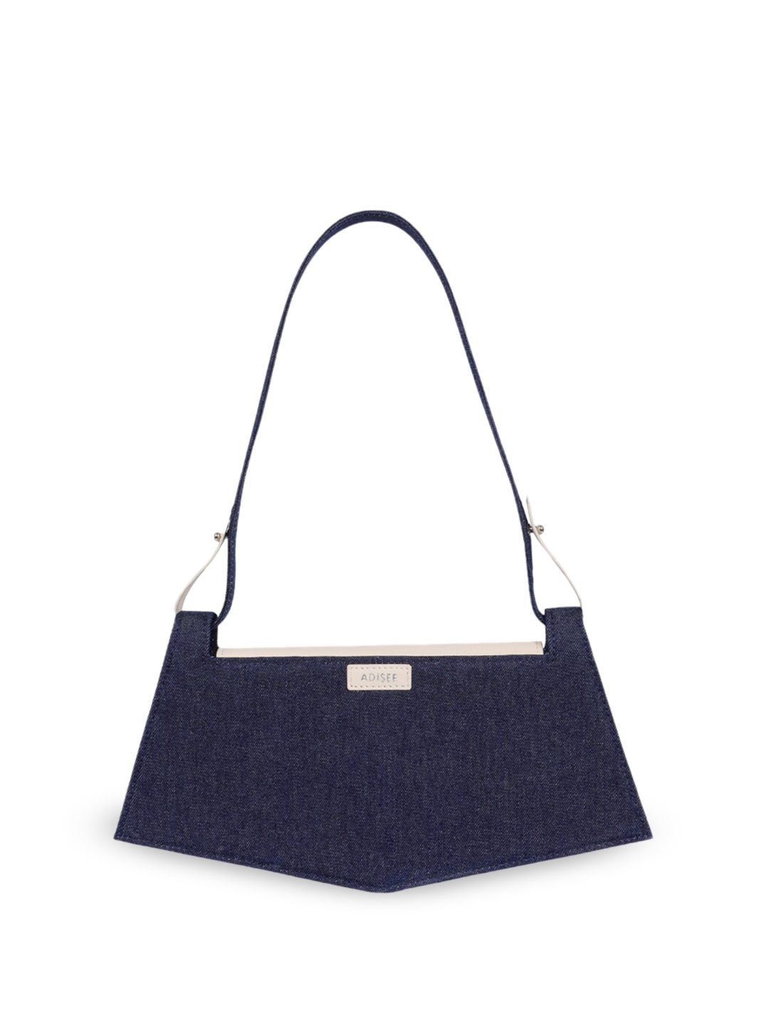 

ADISEE Alyssa Colourblocked Denim Baguette Bag, Blue