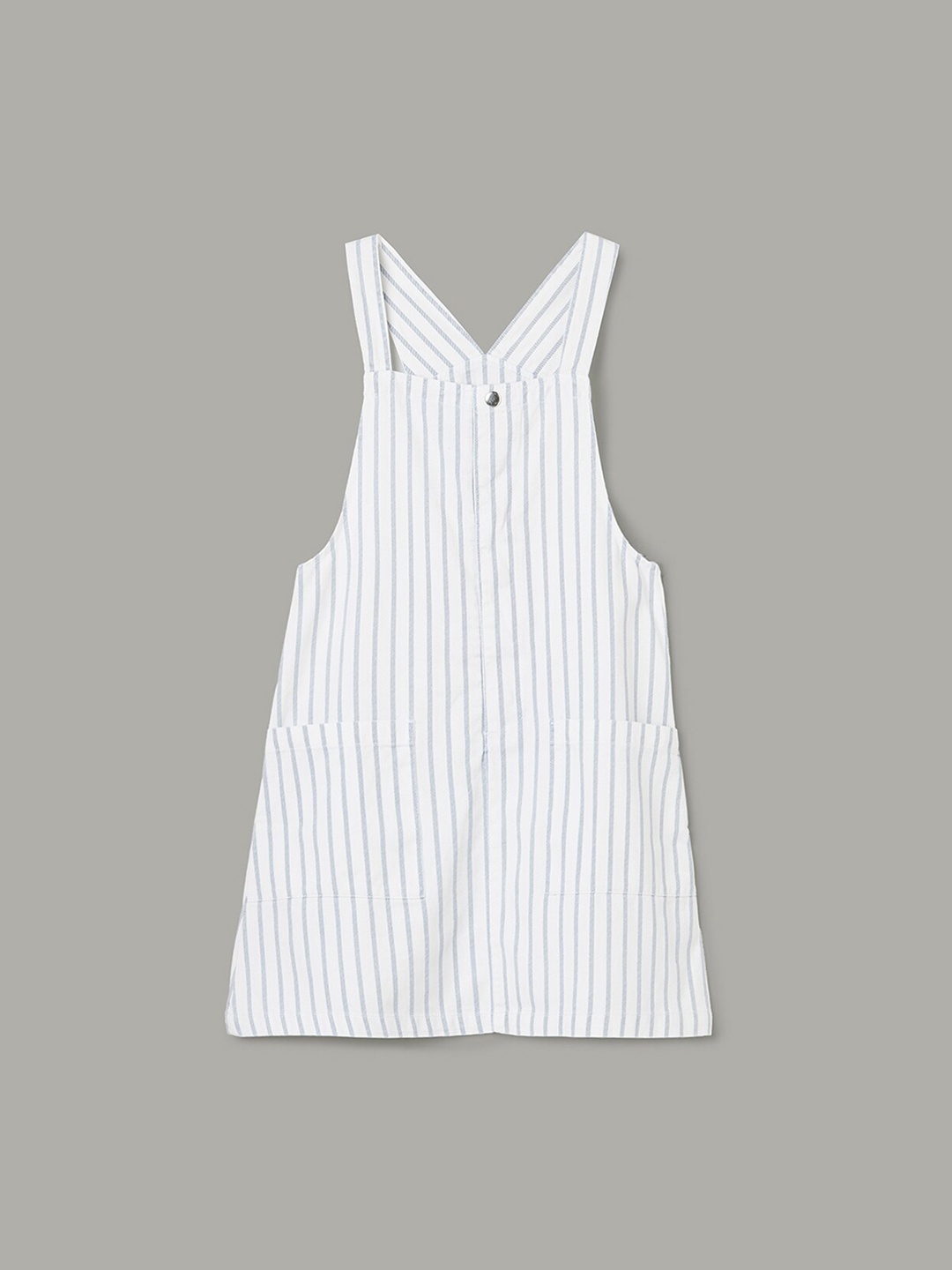 

Fame Forever by Lifestyle Striped Pure Cotton Mini Dress, White