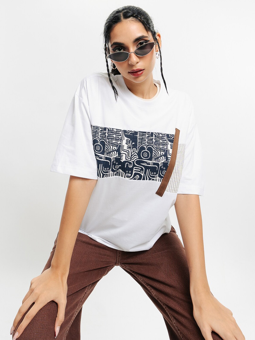 

FREAKINS Typography Printed Round Neck Short Sleeves CottonT-shirt, Black