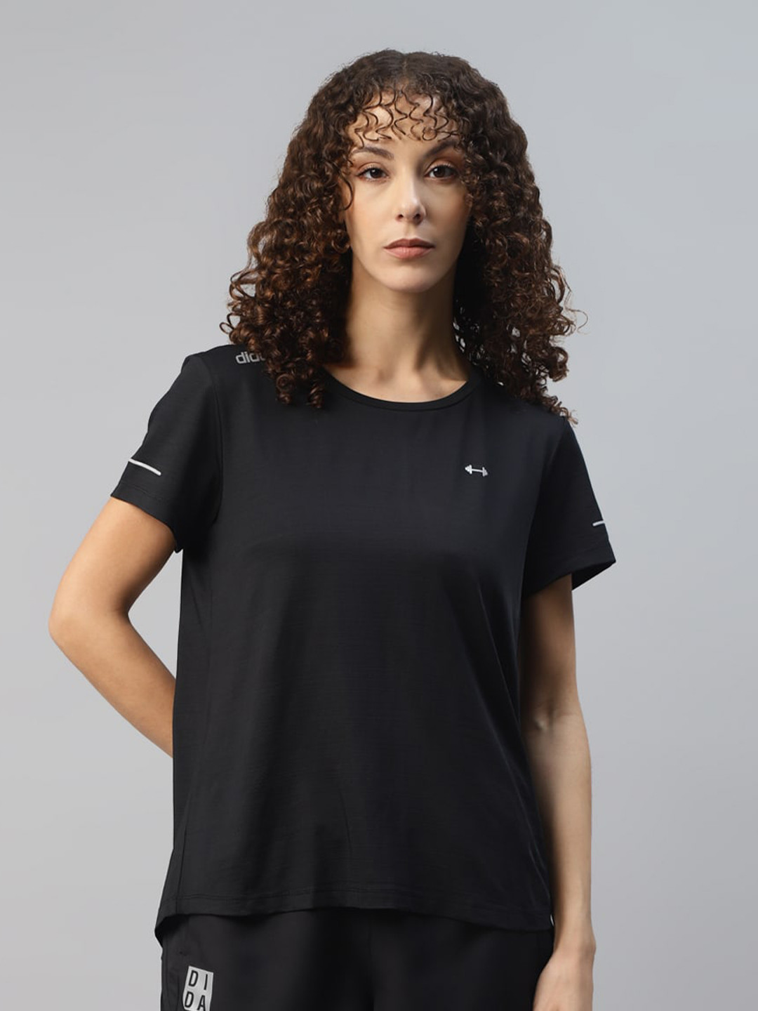 

DIDA Round Neck Short Sleeves T-shirt, Black