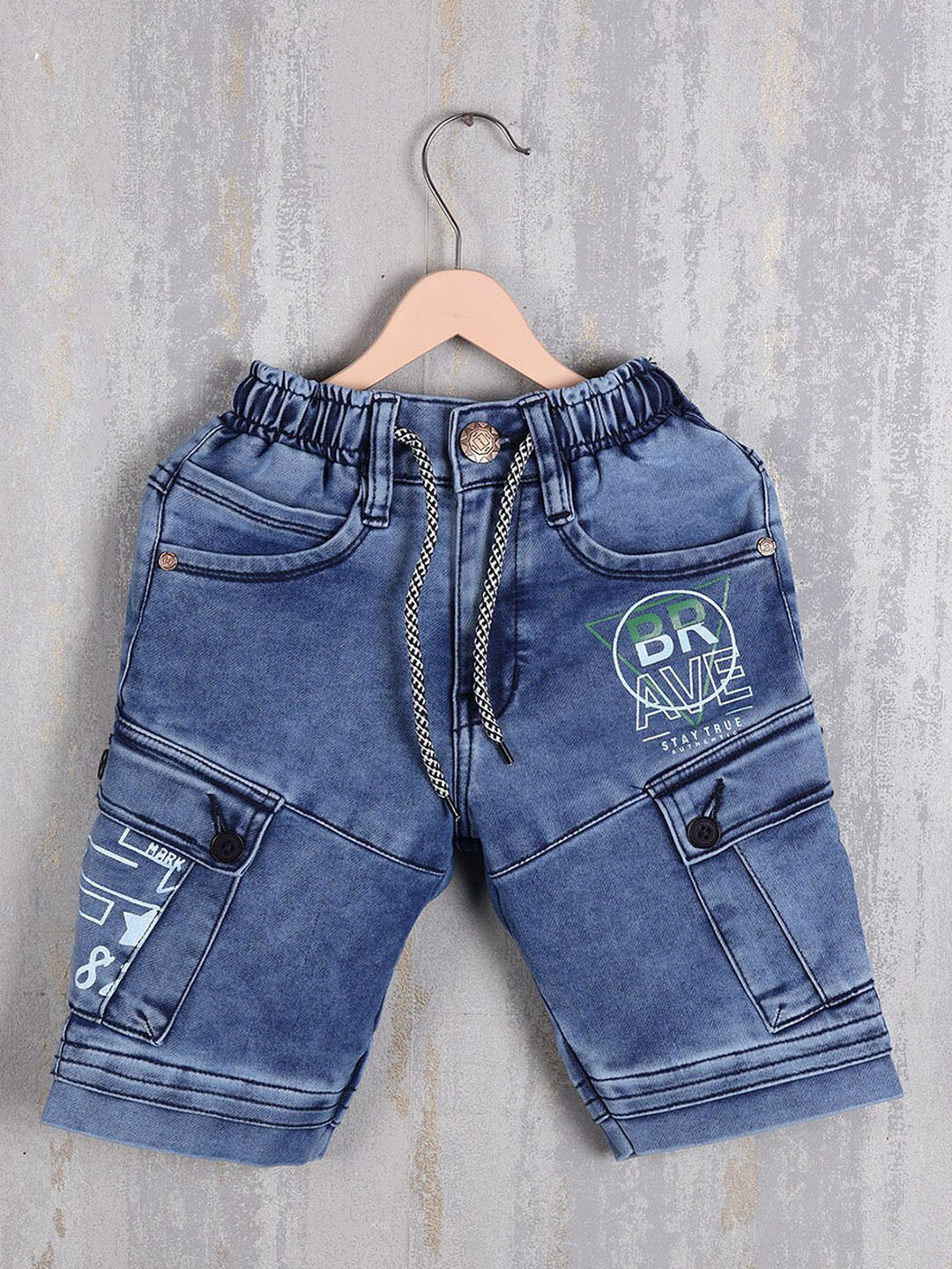 

Albion Boys Mid-Rise Denim Shorts, Blue