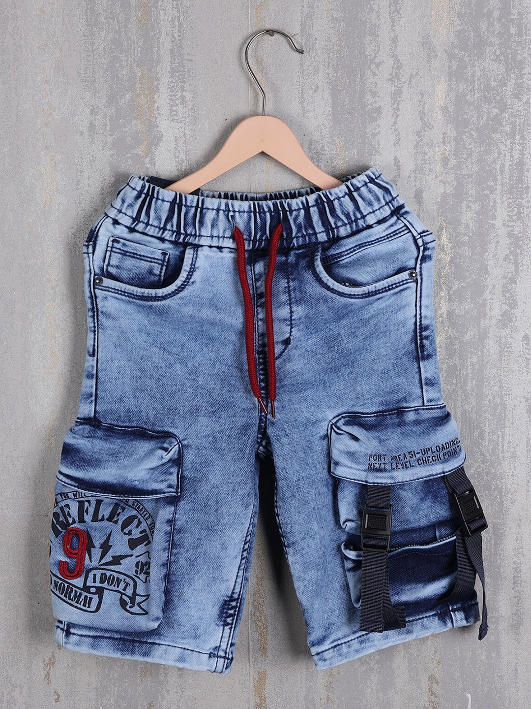 

Albion Boys Washed Denim Shorts, Blue