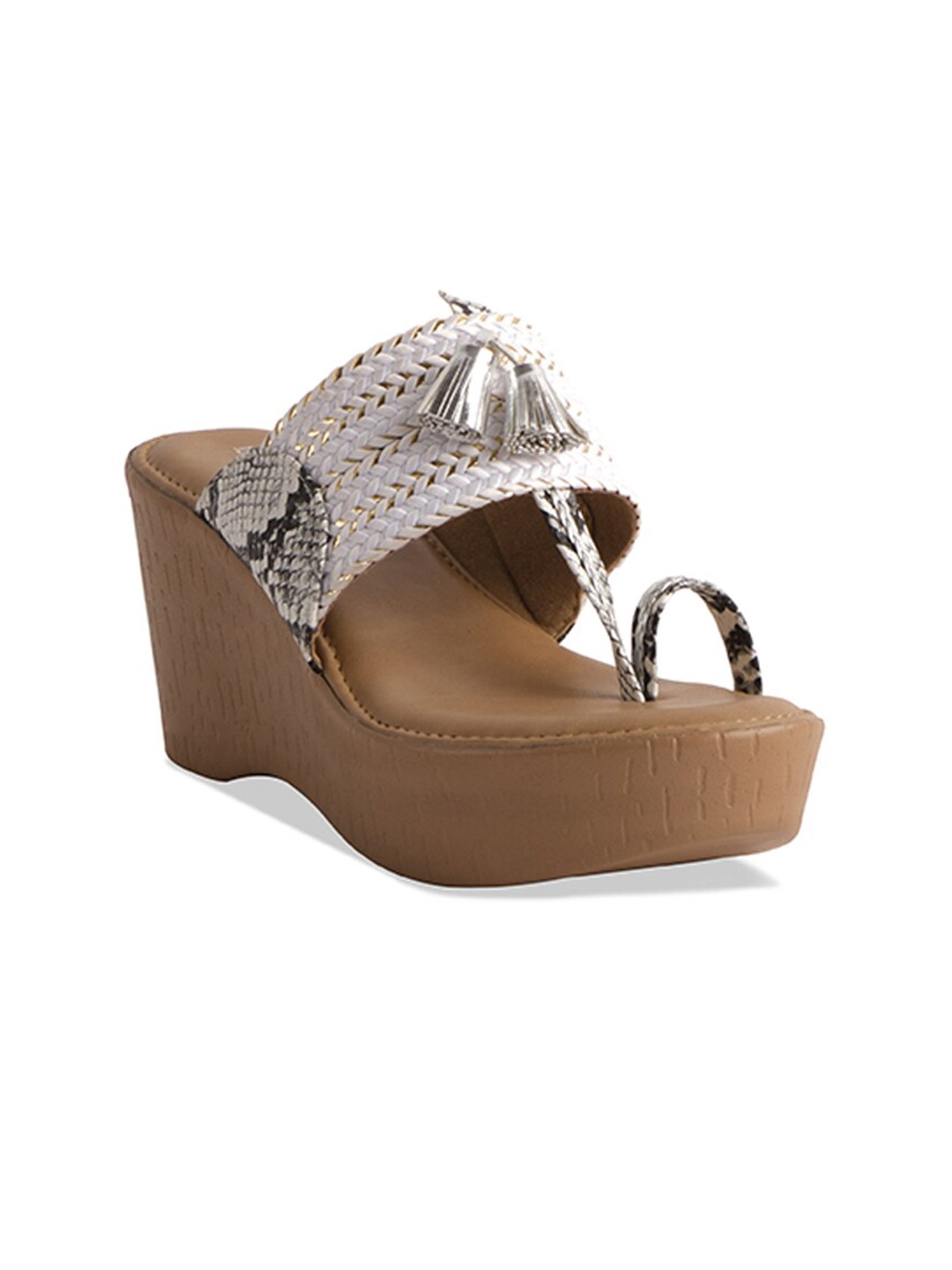 

ERIDANI Embellished Wedge Heels, White
