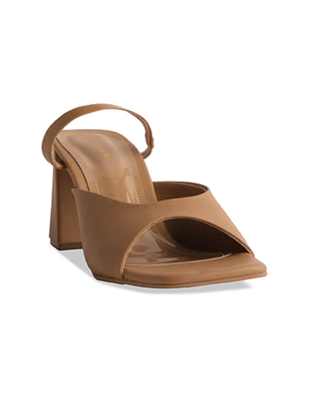 

ERIDANI Open Toe Block Heels, Beige