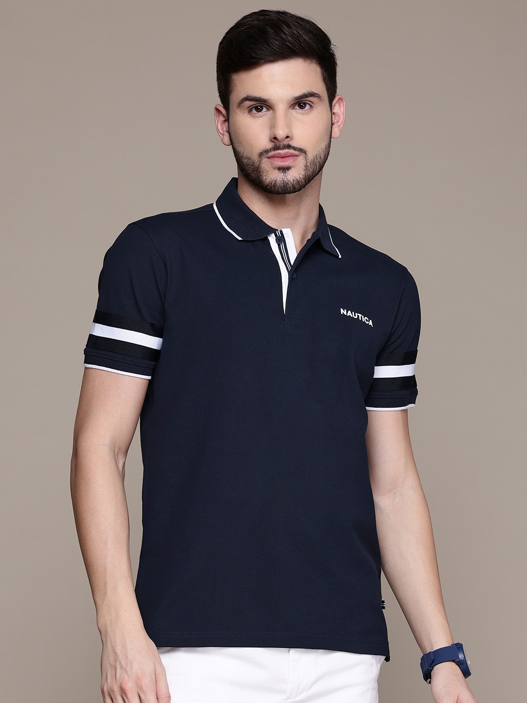 

Nautica Men Polo Collar T-shirt, Navy blue