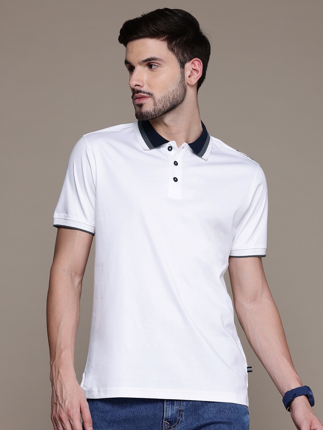 

Nautica Polo Collar Pure Cotton T-shirt, White