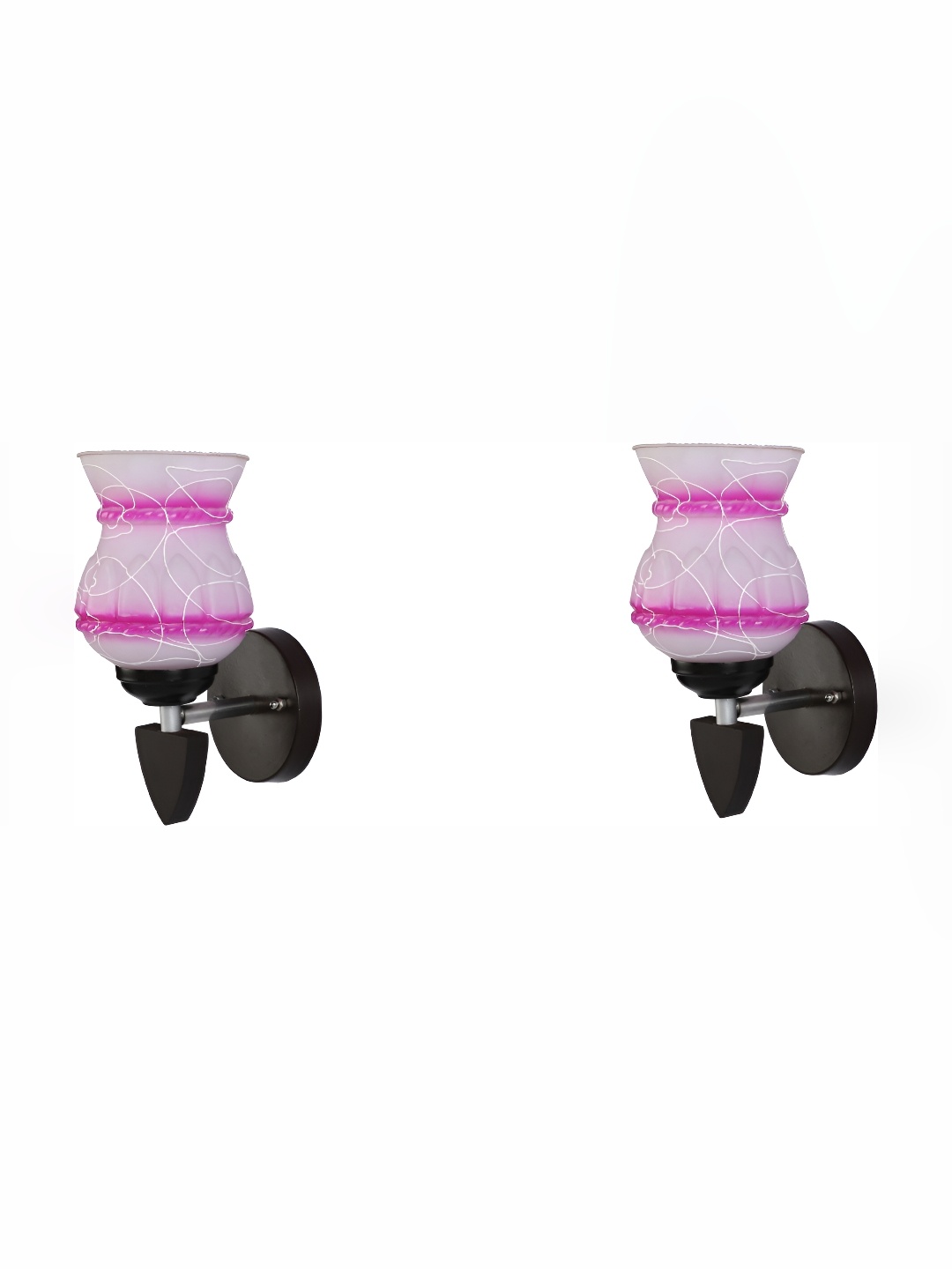 

1ST TIME Pink & White Glass Traditional Wall Lamp