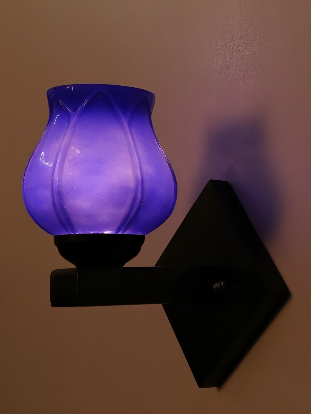 

1ST TIME Blue & Black Glass Traditional Rectangle Shaped Wall Lamp