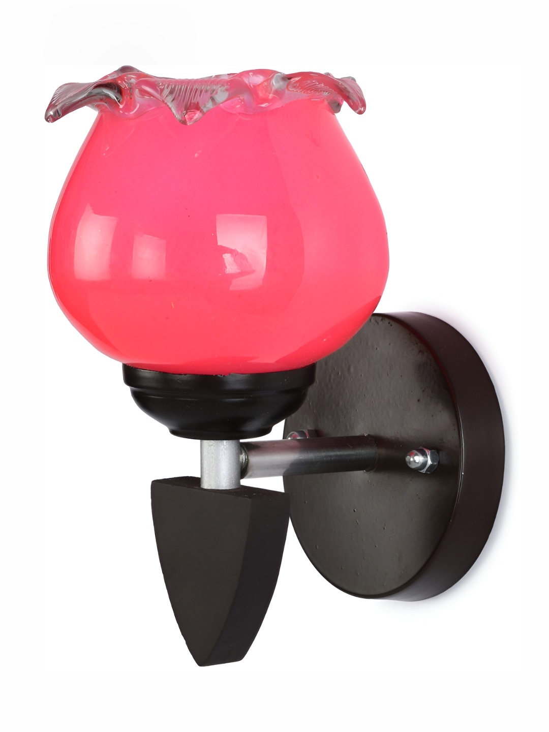 

1ST TIME Pink & Black Glass Traditional Wall Lamp