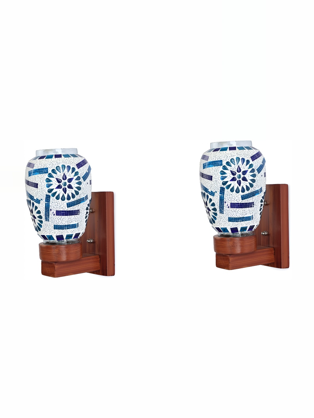 

1ST TIME Brown & White Glass Traditional Abstract Shaped Shaped Wall Lamp