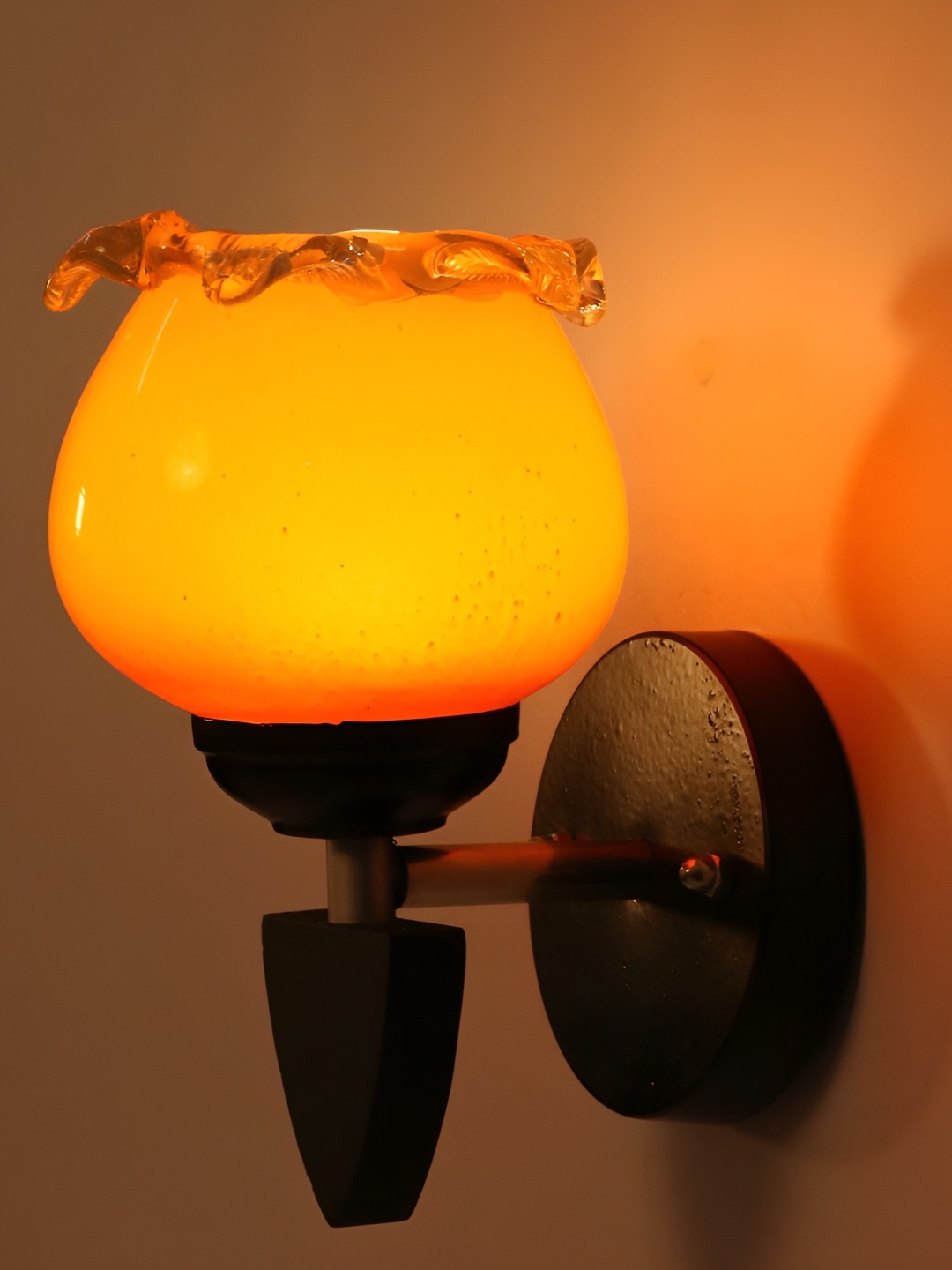 

1ST TIME Orange Glass Traditional Wall Lamp