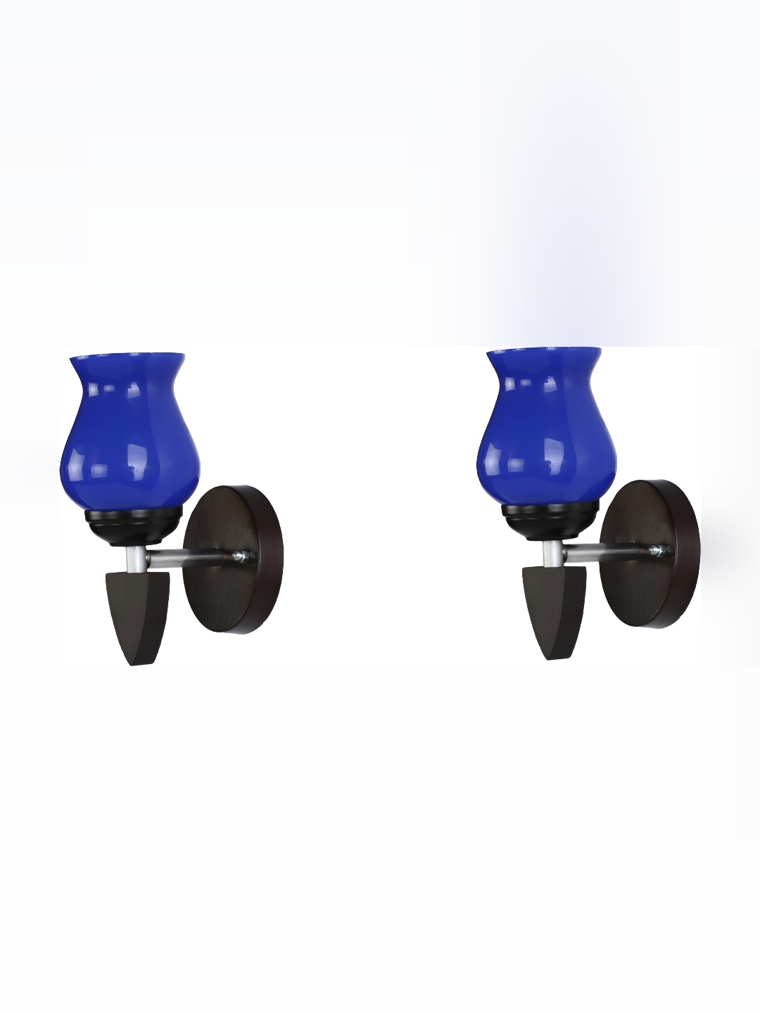 

1ST TIME Blue & Black Glass Traditional Cylinder Shaped Wall Lamp