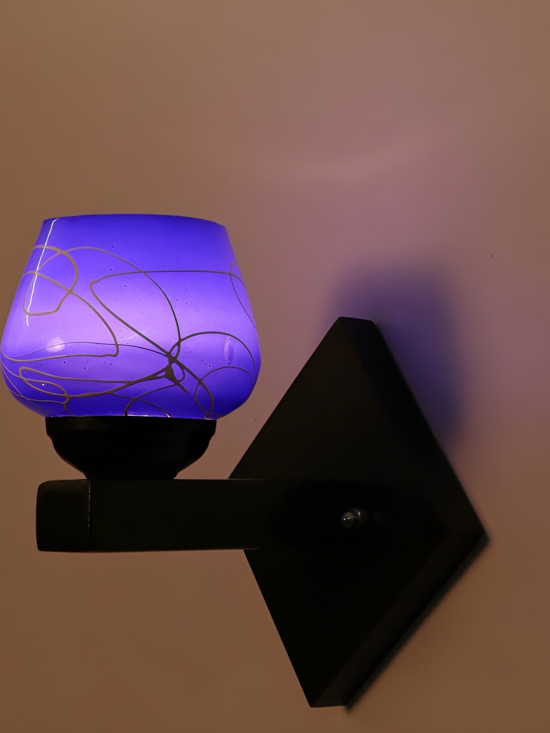 

1ST TIME Blue & White Glass Traditional Wall Lamp