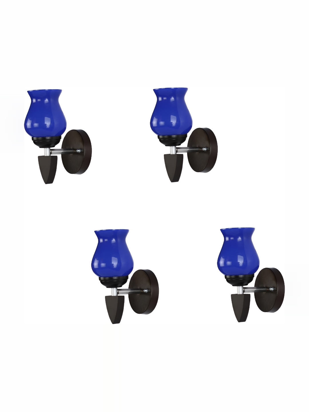 

1ST TIME Blue & Black Glass Traditional Wall Lamp
