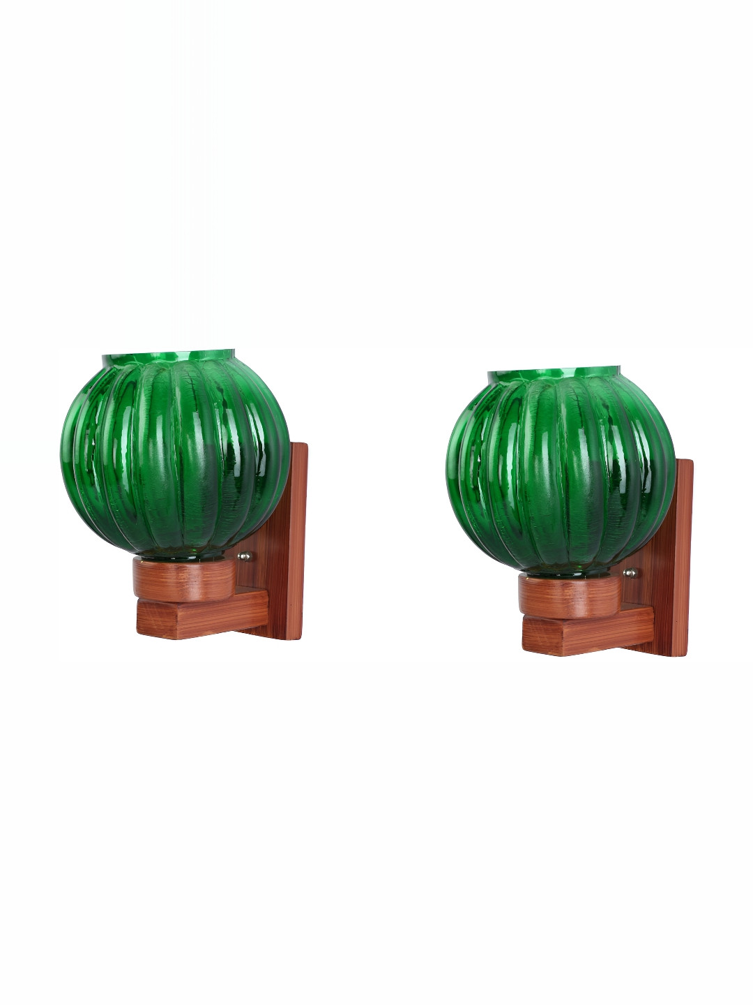 

1ST TIME Green & Brown Textured Glass Traditional Abstract Shaped Shaped Wall Lamp