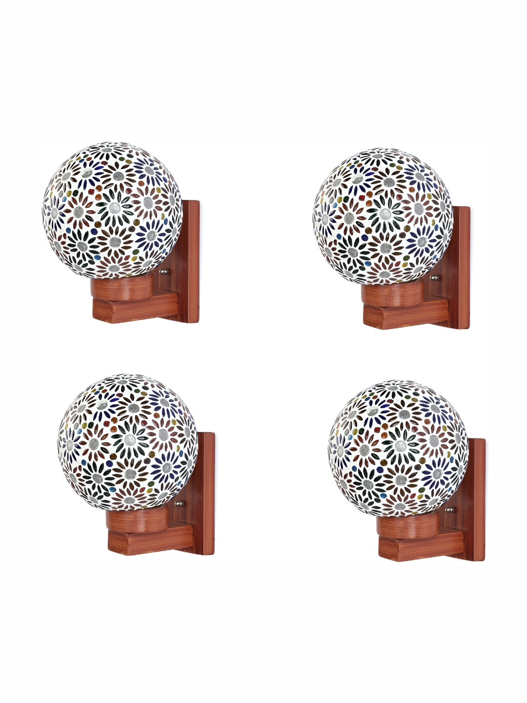 

1ST TIME Brown & White Glass Traditional Rectangle Shaped Wall Lamp