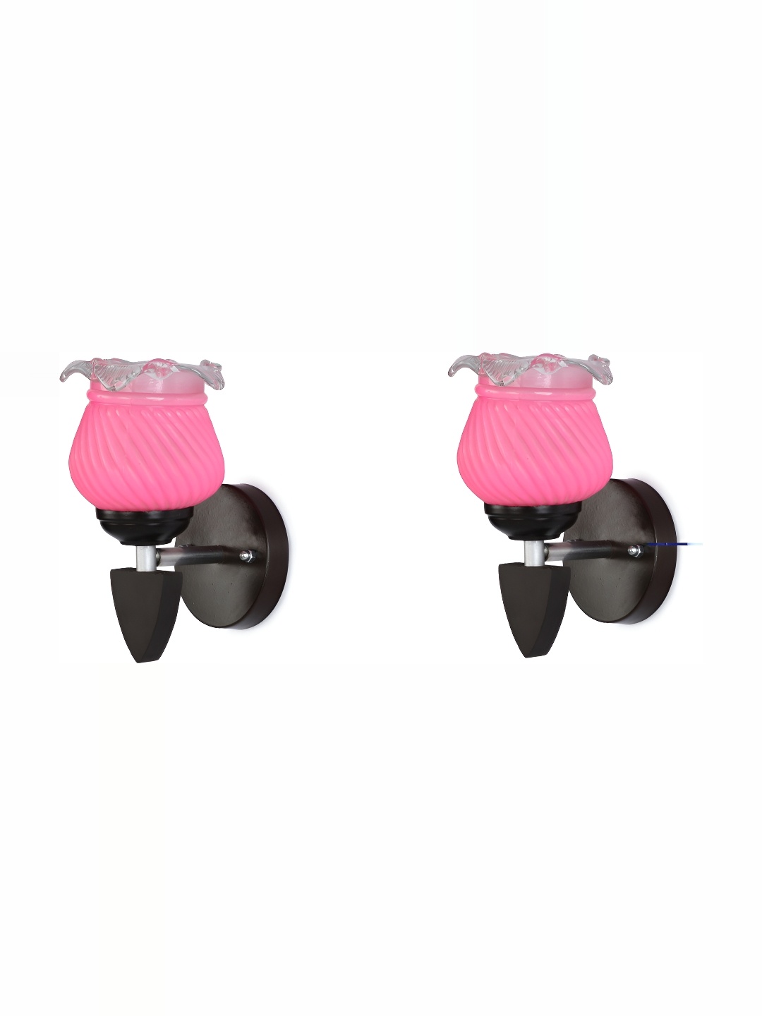 

1ST TIME Pink & Black Glass Contemporary Wall Lamp