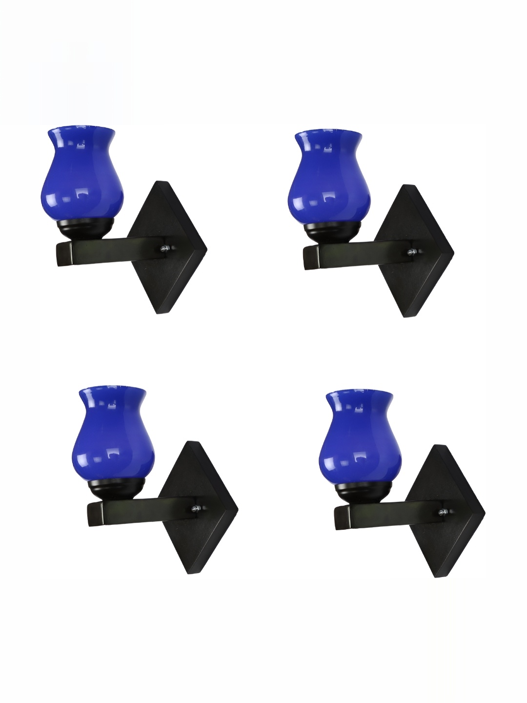 

1ST TIME Blue Glass Traditional Frustum Shaped Wall Lamp