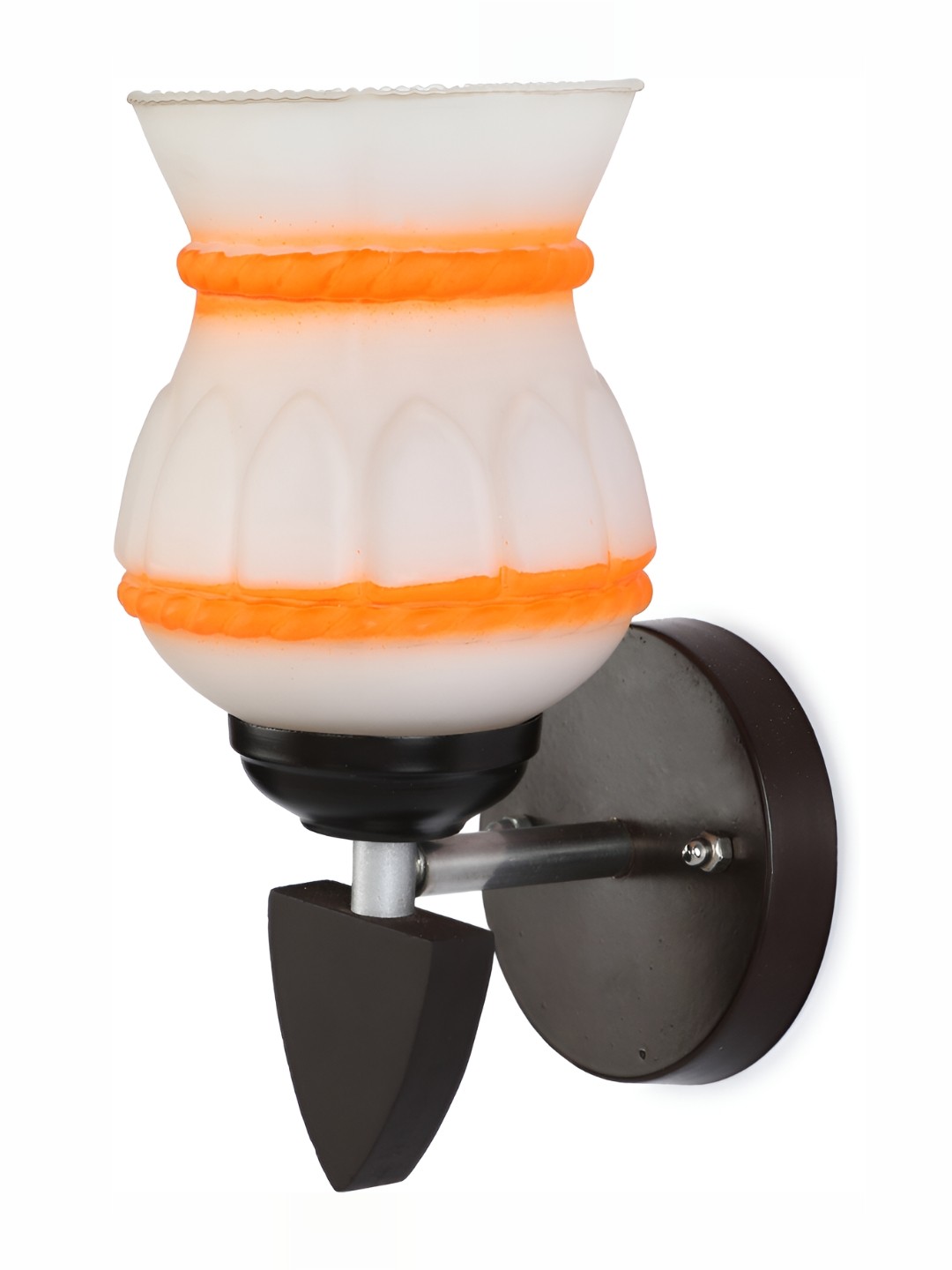 

1ST TIME White & Orange Glass Traditional Wall Lamp