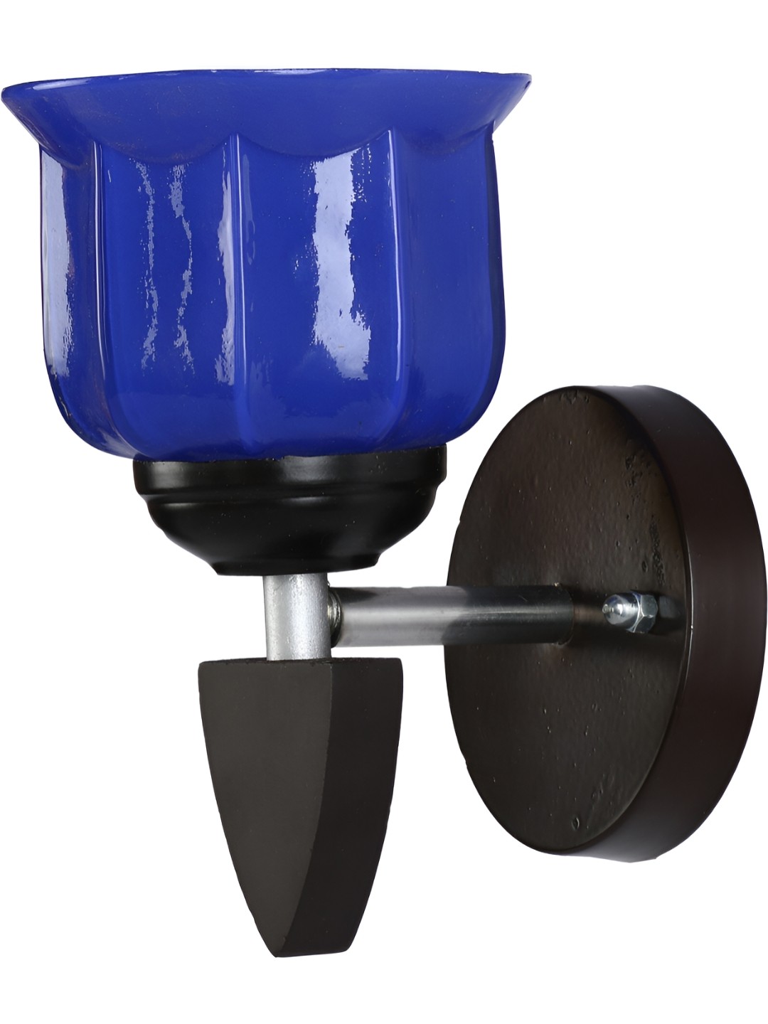 

1ST TIME Blue & Black Glass Traditional Cylinder Shaped Wall Lamp