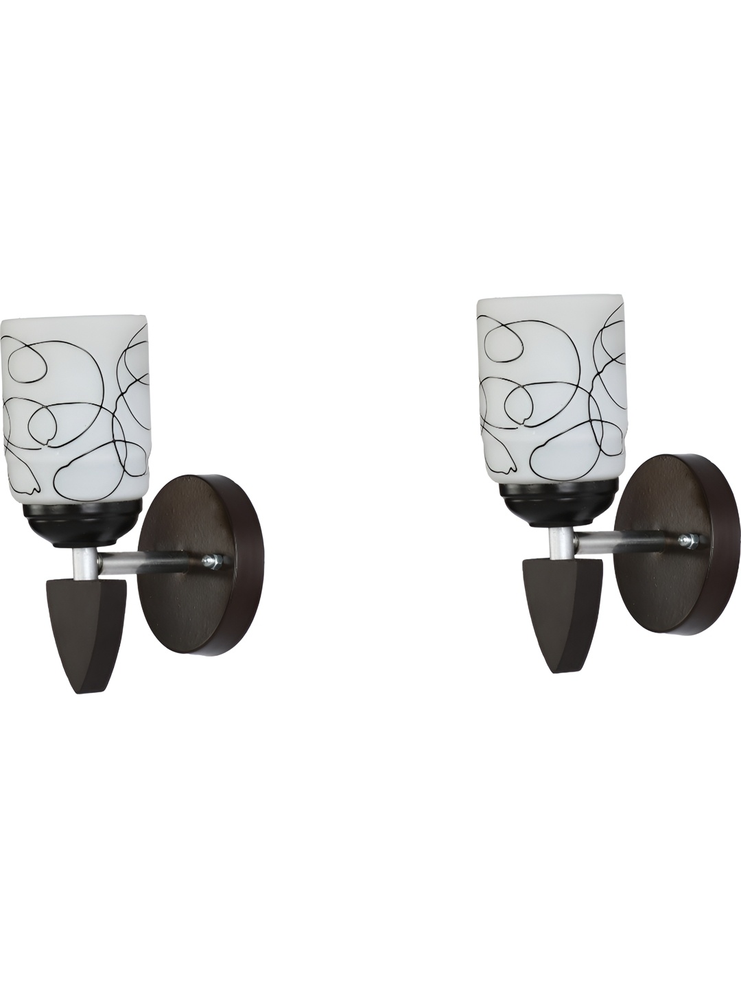 

1ST TIME Black & White Printed Glass Traditional Rectangle Shaped Wall Lamp